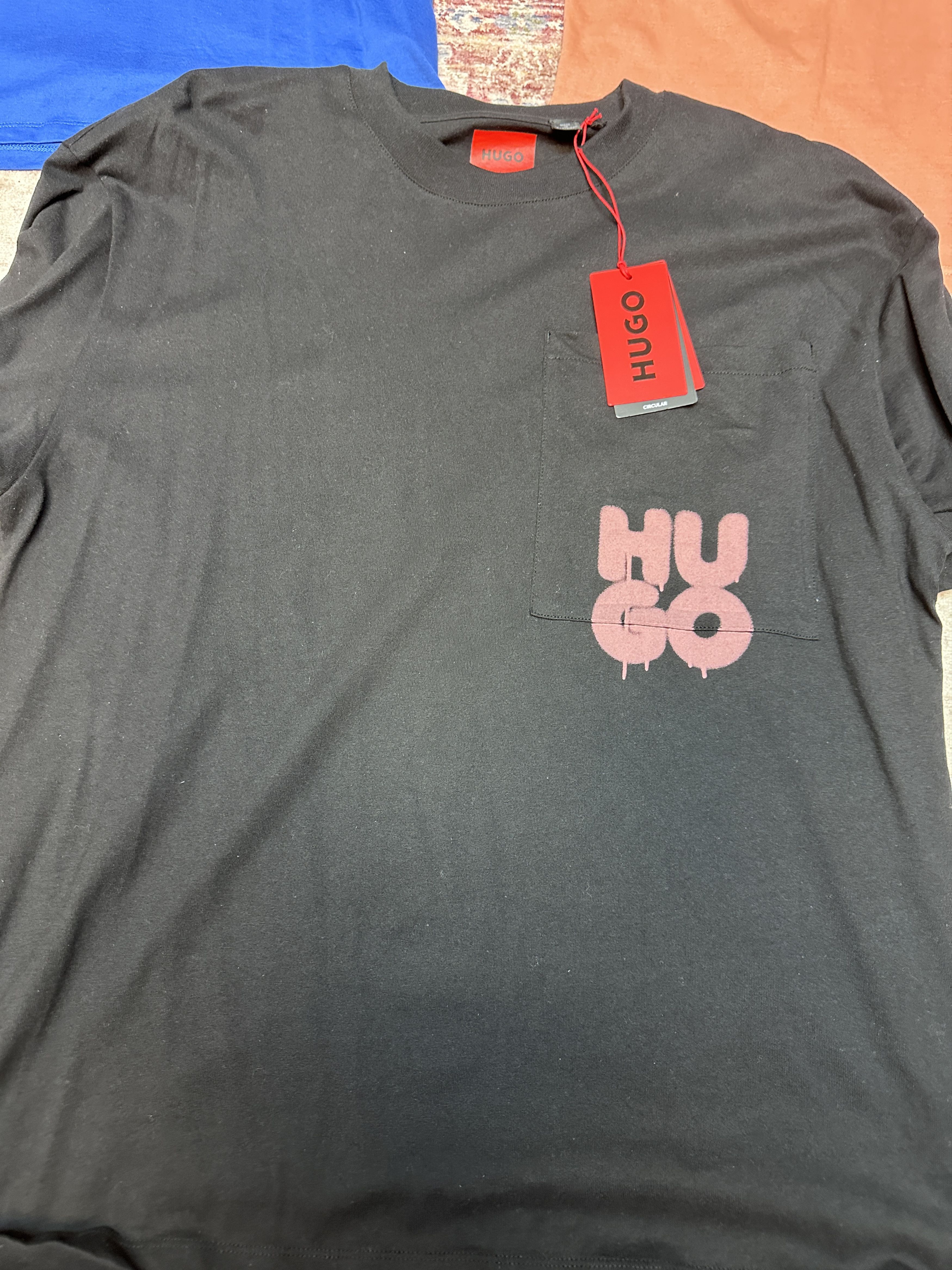 Hugo HUGO Boss Men's HM013 Jersey 001-Black T-Shirt Size US L / EU 52-54 / 3 - 1 Thumbnail