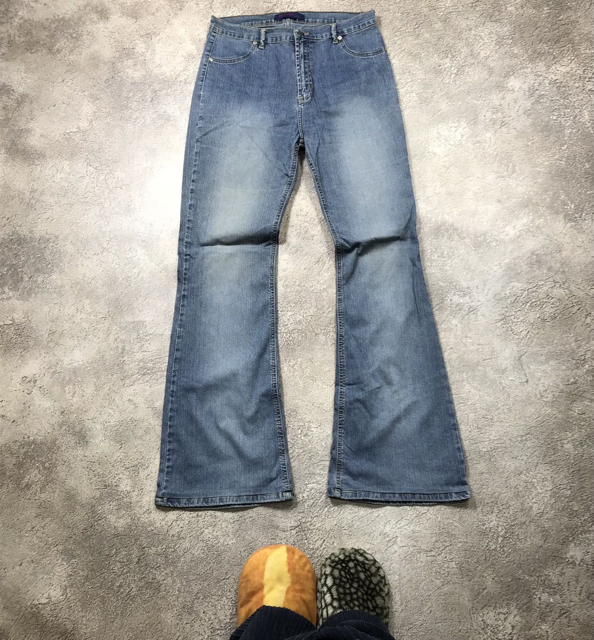 Vintage Vintage 90s Baggy Distressed Wide Leg Jeans Grunge Y2K 28 Size 28" / US 6 / IT 42 - 1 Thumbnail