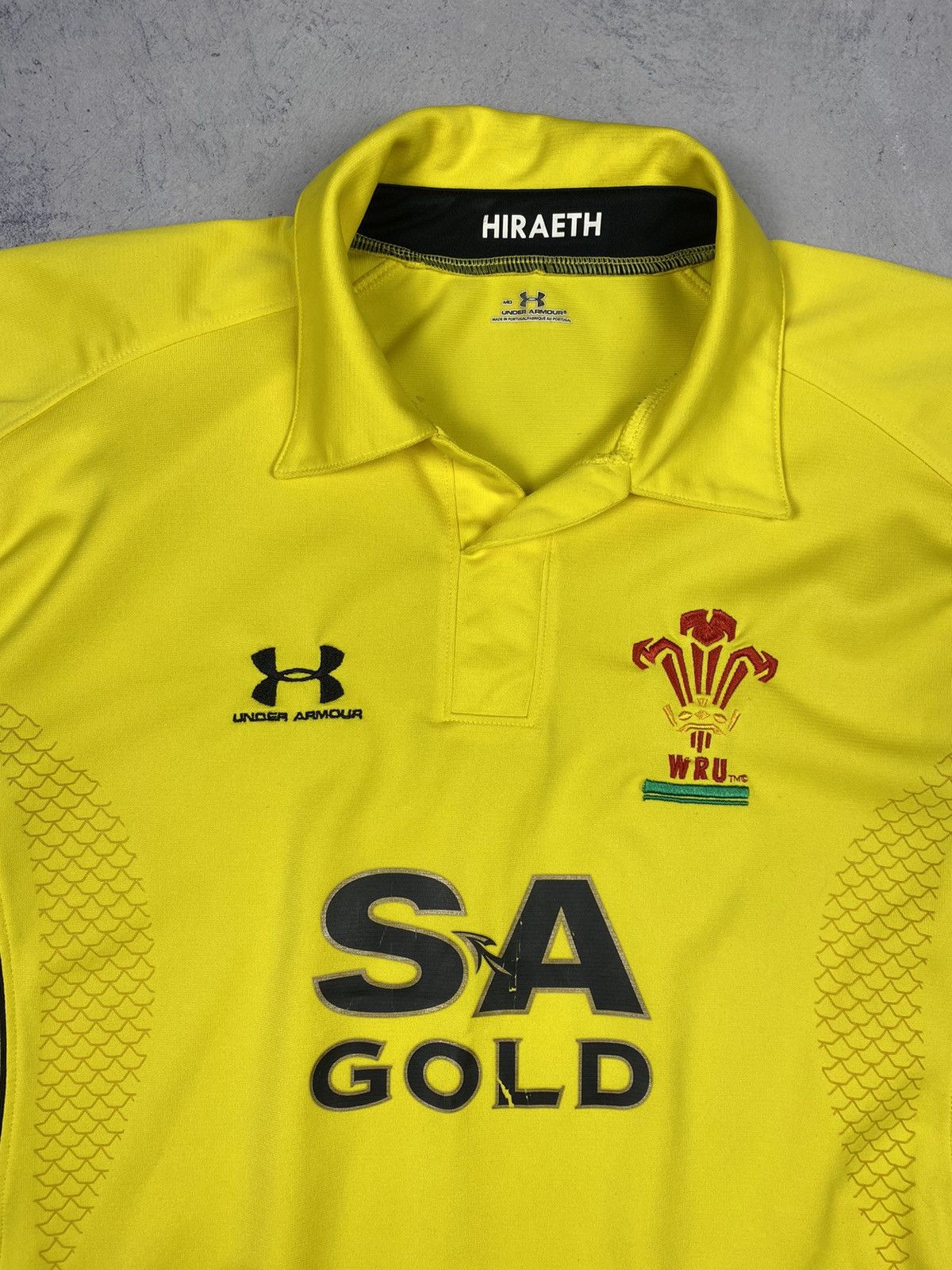 Under Armour Wales Rugby Union Shirt Jersey Under Armour Yellow T Shirt Size US M / EU 48-50 / 2 - 5 Thumbnail