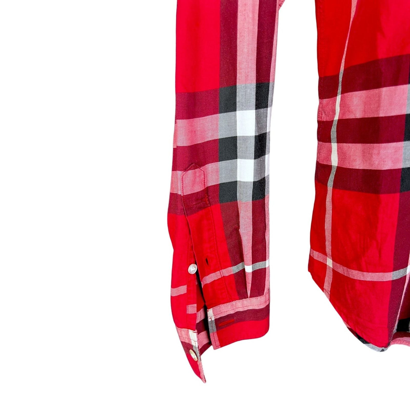 Burberry Burberry Brit Red Check Print Button Shirt $495 Retail M Size US M / EU 48-50 / 2 - 4 Thumbnail