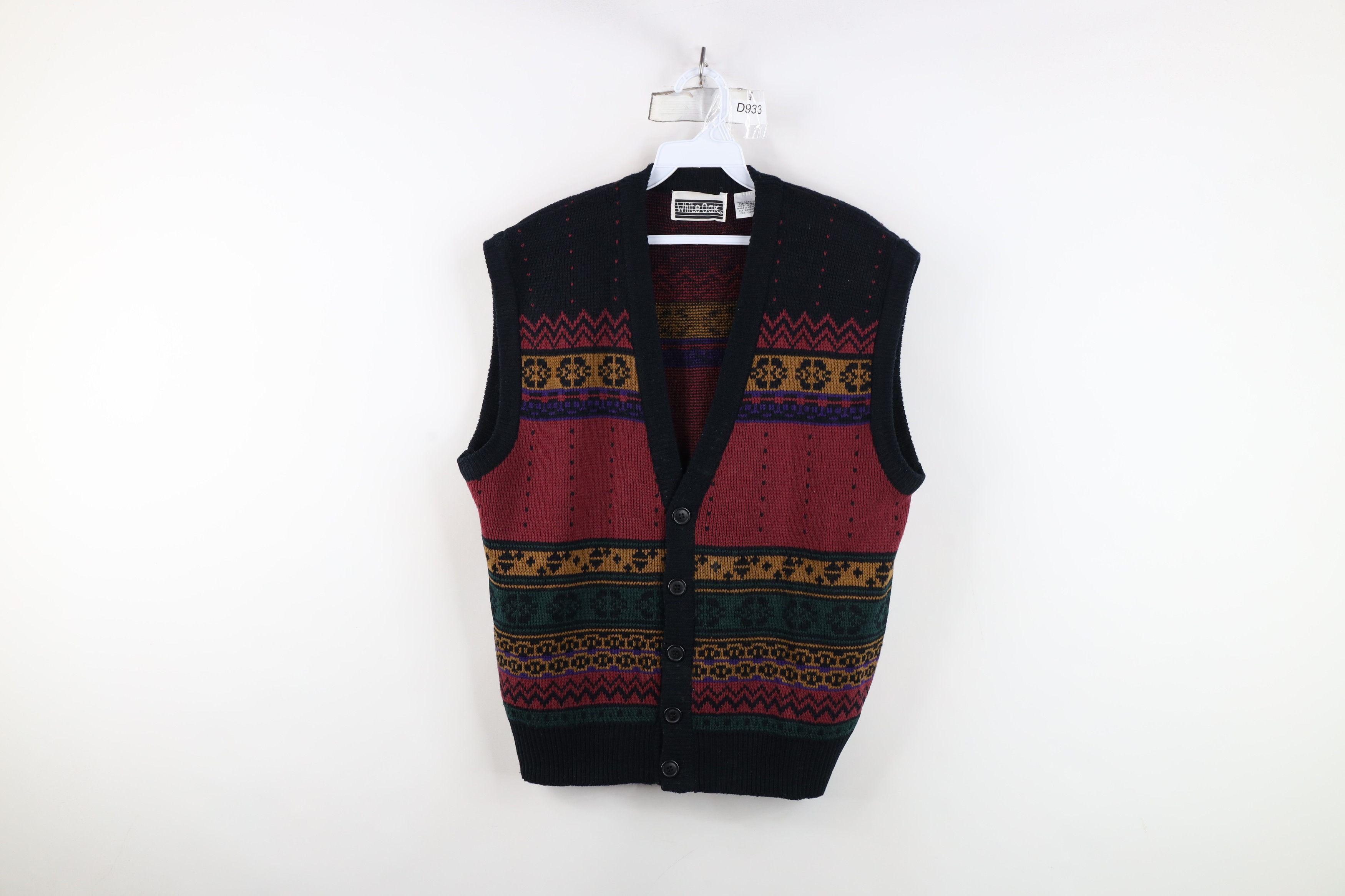 Vintage Vintage 90s Streetwear Fair Isle Knit Cardigan Sweater Vest Size US M / EU 48-50 / 2 - 1 Thumbnail