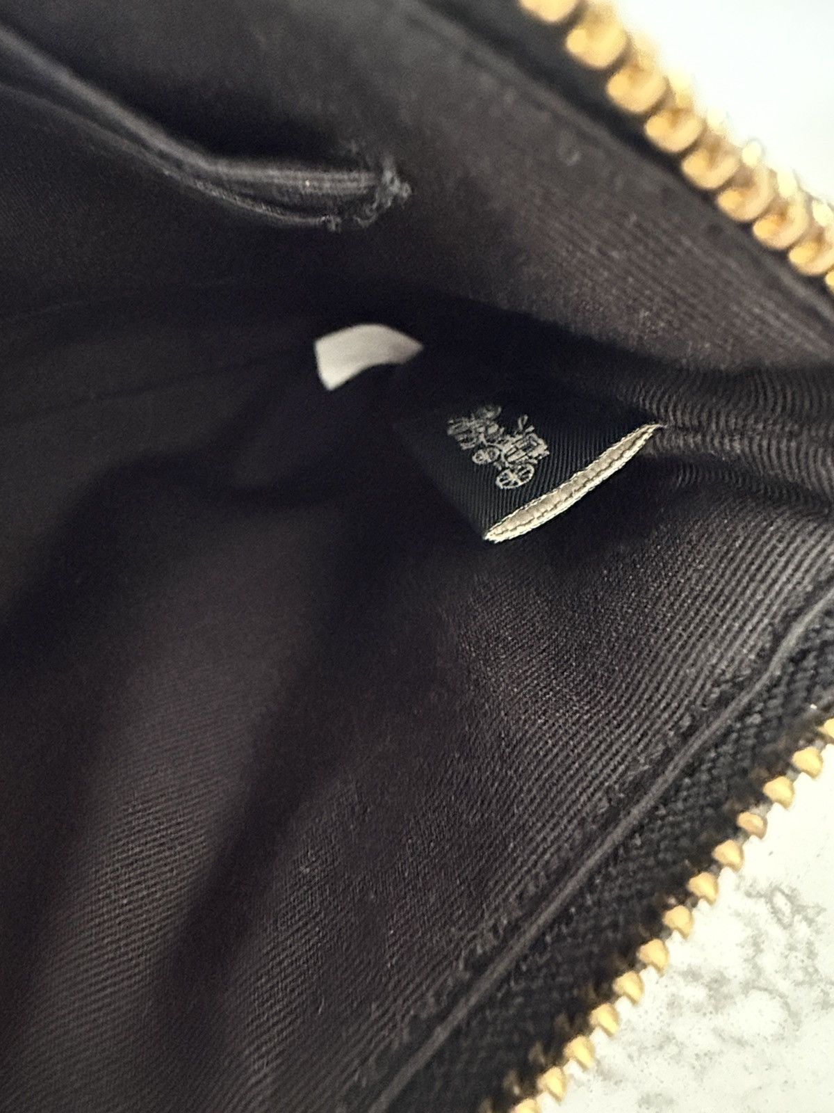 Coach Coach Corner Zip Black Leather Wristlet Size ONE SIZE - 6 Thumbnail