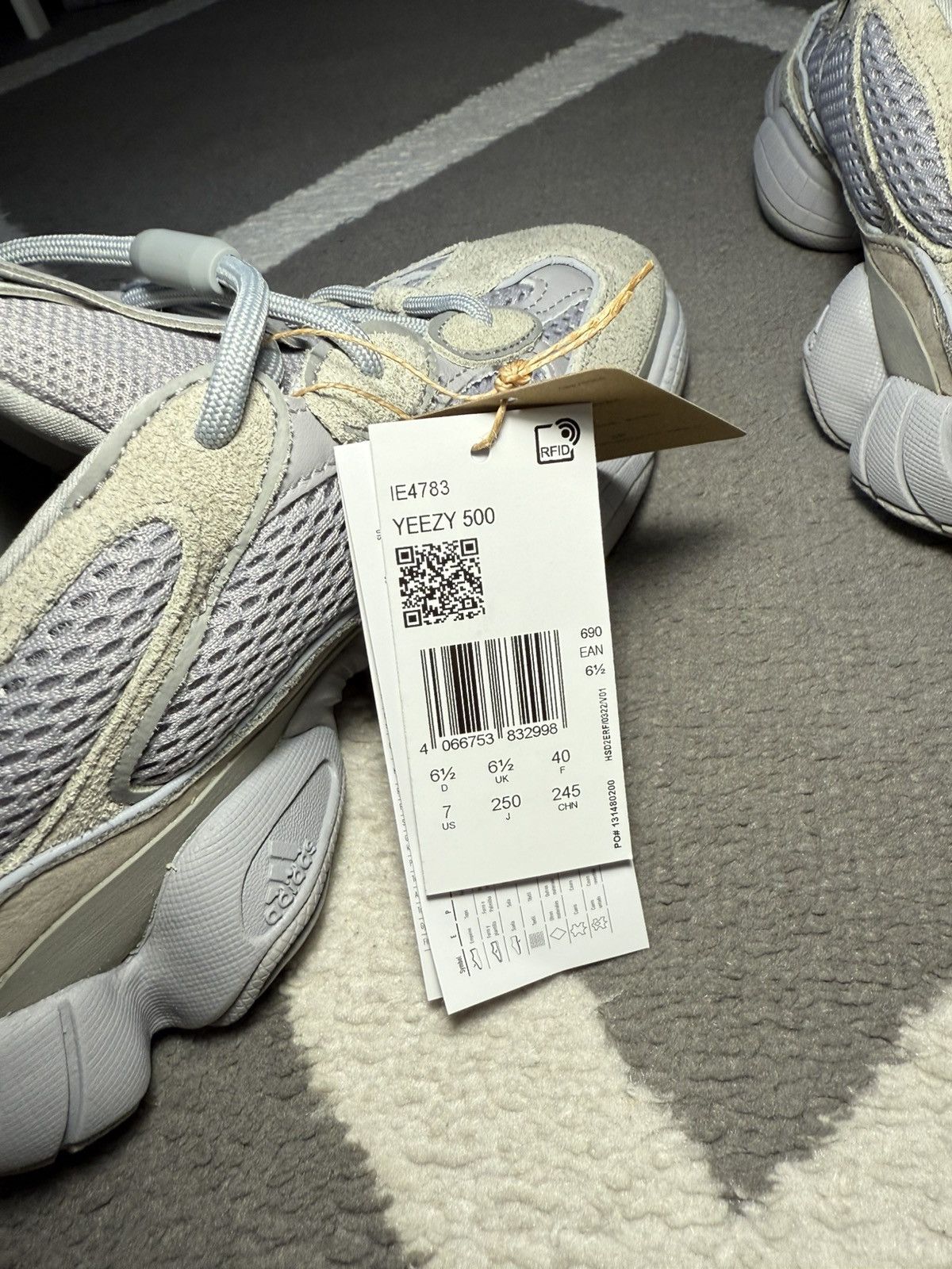 Adidas × Kanye West × Yeezy Adidas Yeezy 500 Stone Salt Sneakers IE4783 BNWT 7 US Size US 7 / EU 40 - 19 Thumbnail