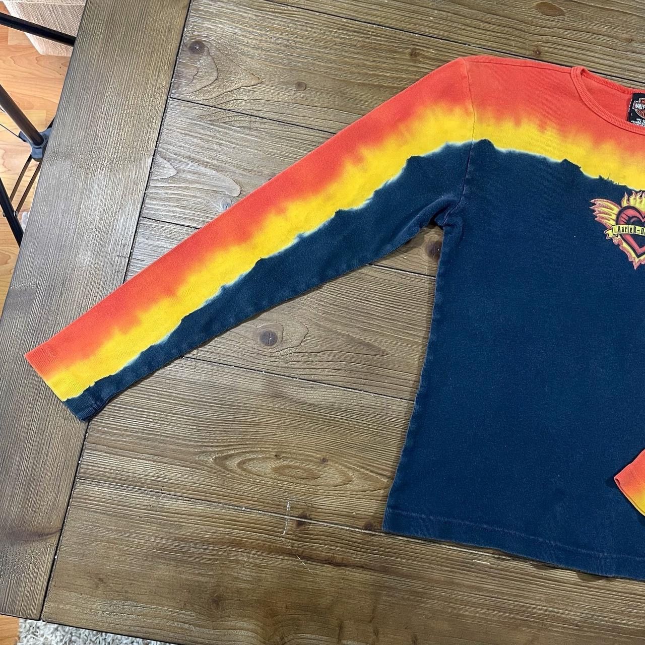 Harley Davidson × Vintage Vintage Y2K Vibrant Harley Davidson Long Sleeve Heart Shirt Size L / US 10 / IT 46 - 4 Thumbnail