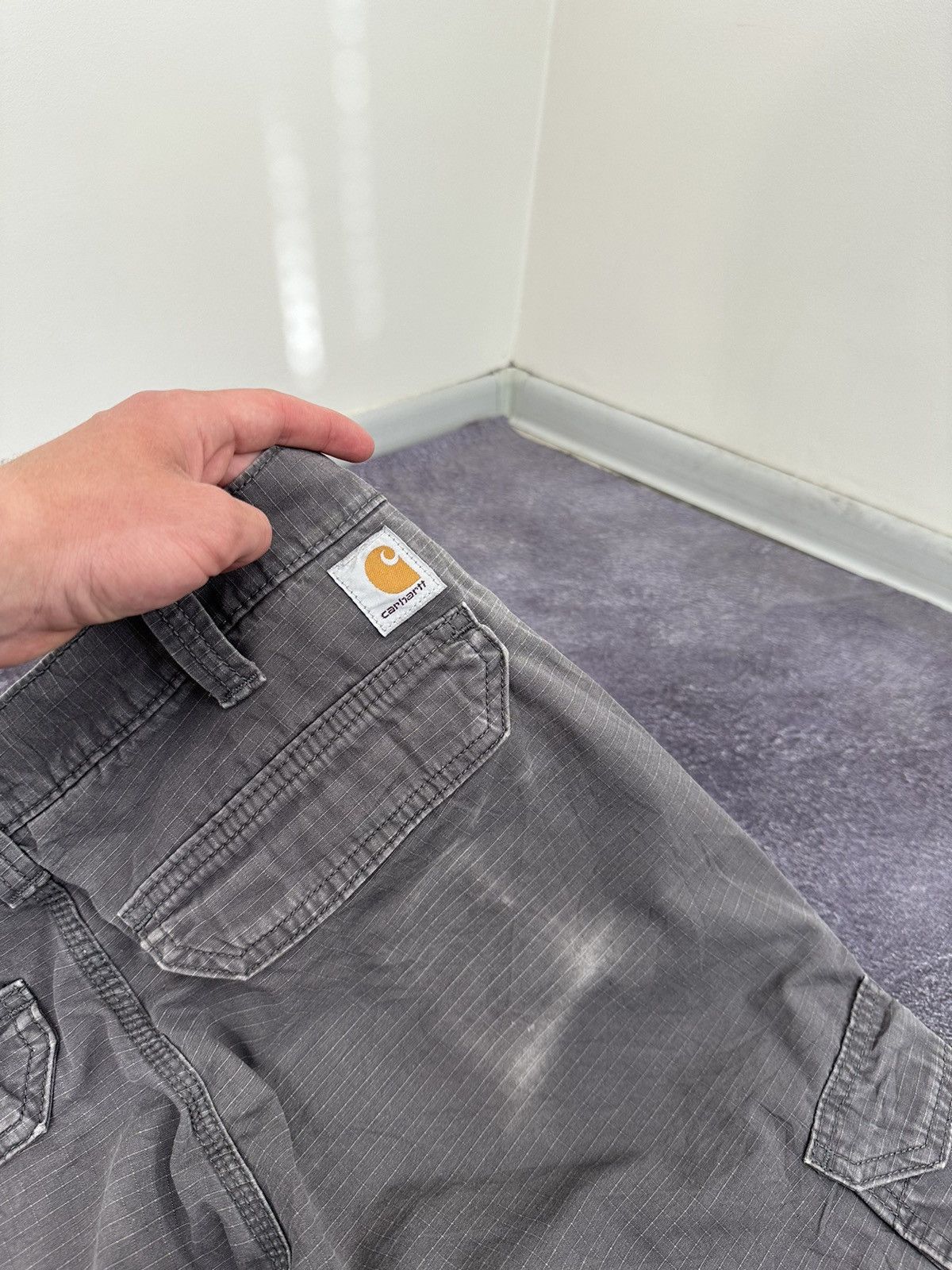 Carhartt Vintage Carhartt Cargo Hype USA Baggy Faded Opium Work Pants Size US 34 / EU 50 - 9 Thumbnail