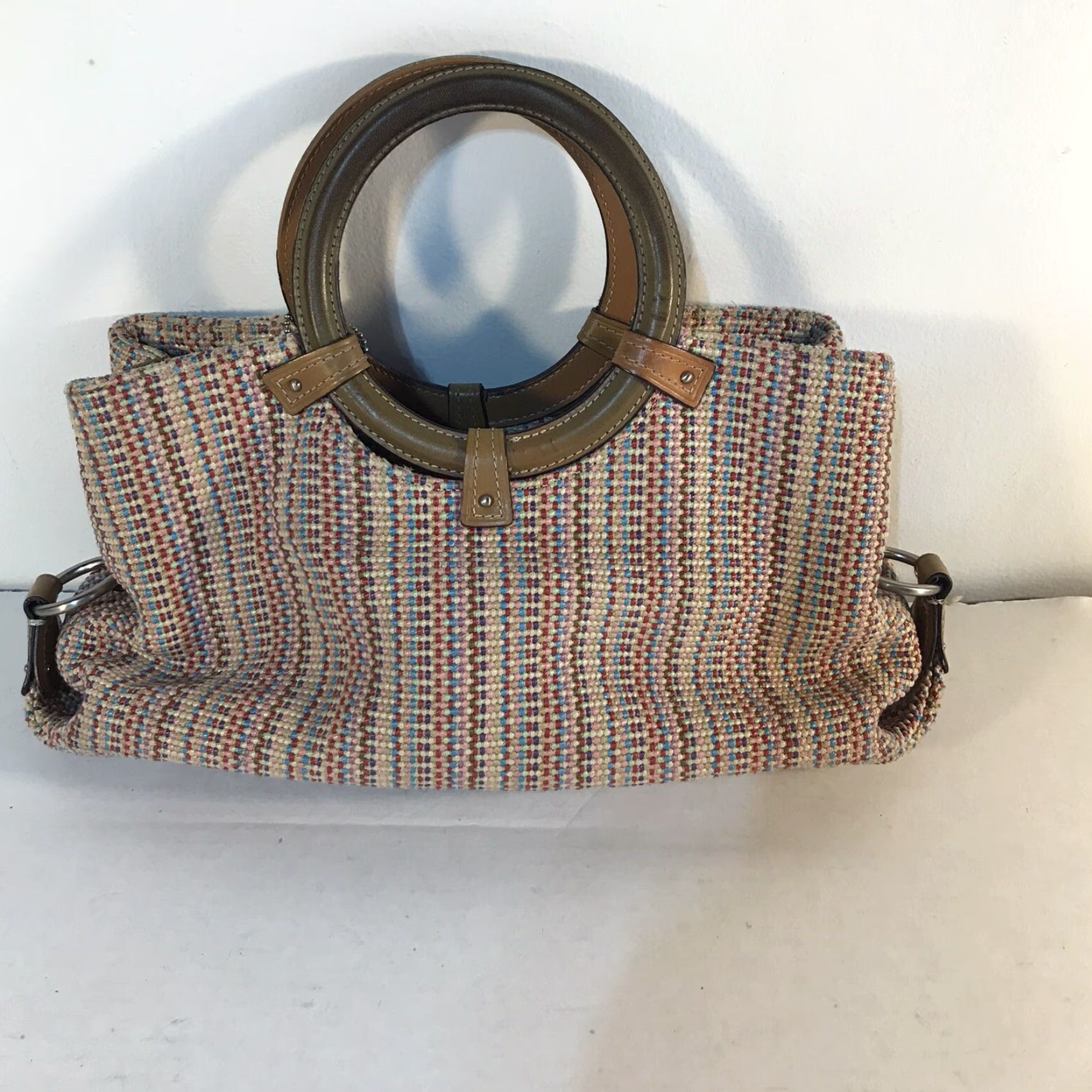 Fossil Fossil Multicolored Tweed Small Top Handle Bag for Women, 13" W x 7" H, Casual, Checkered, Lightweight Size S / US 4 / IT 40 - 2 Thumbnail