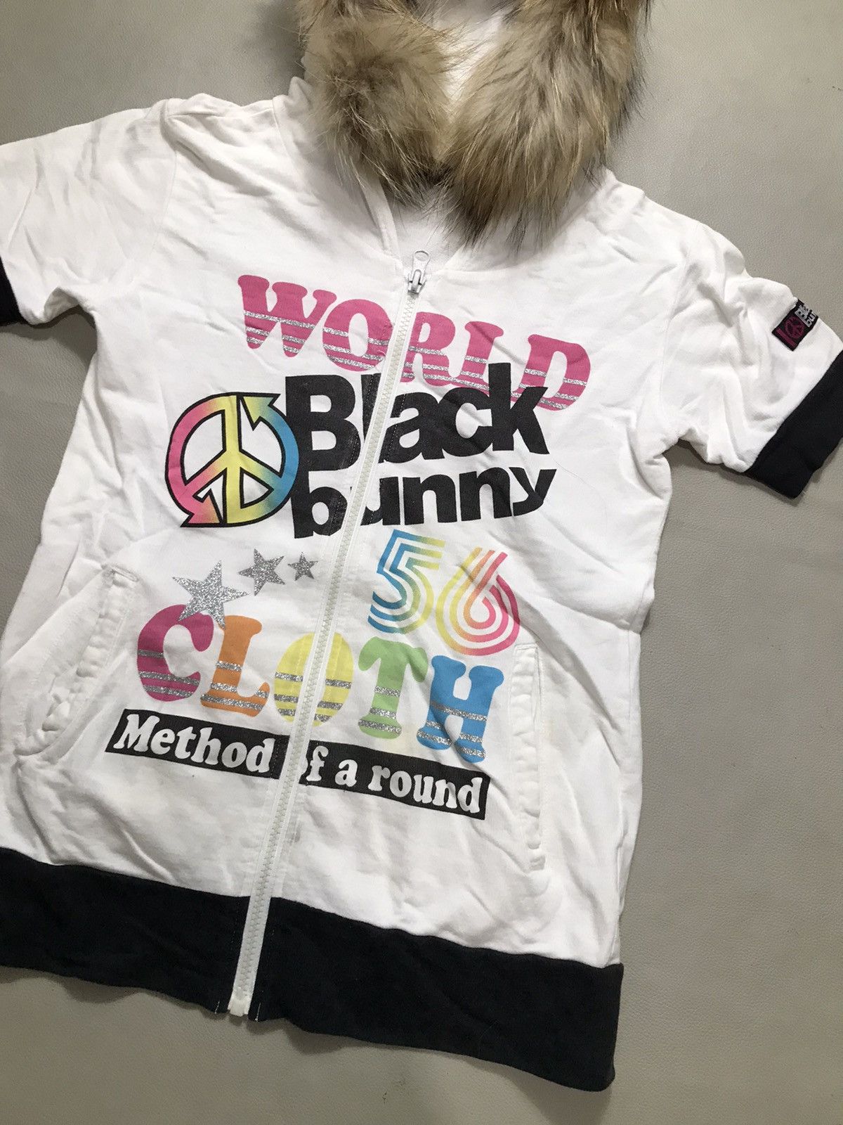 Hysteric Glamour World Peace zip Fur Hoodie hysteric style Size S / US 4 / IT 40 - 2 Thumbnail