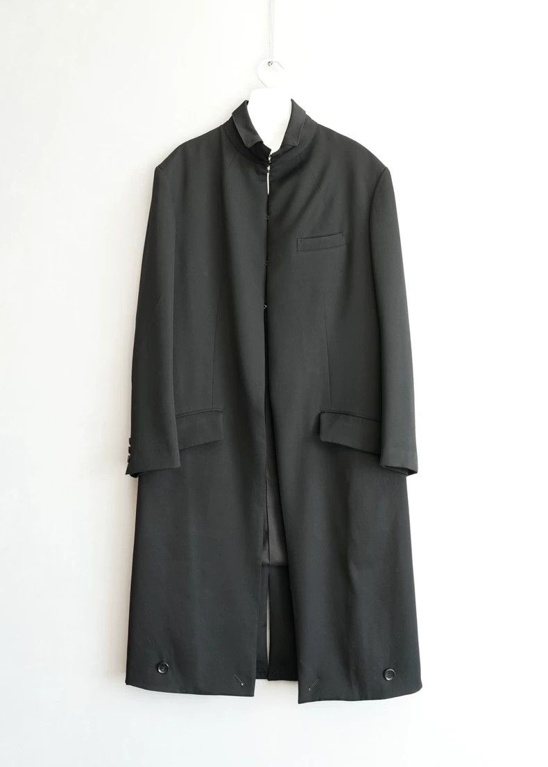 Yohji Yamamoto22 AW Wool coat with iron buttons coat 2503-N