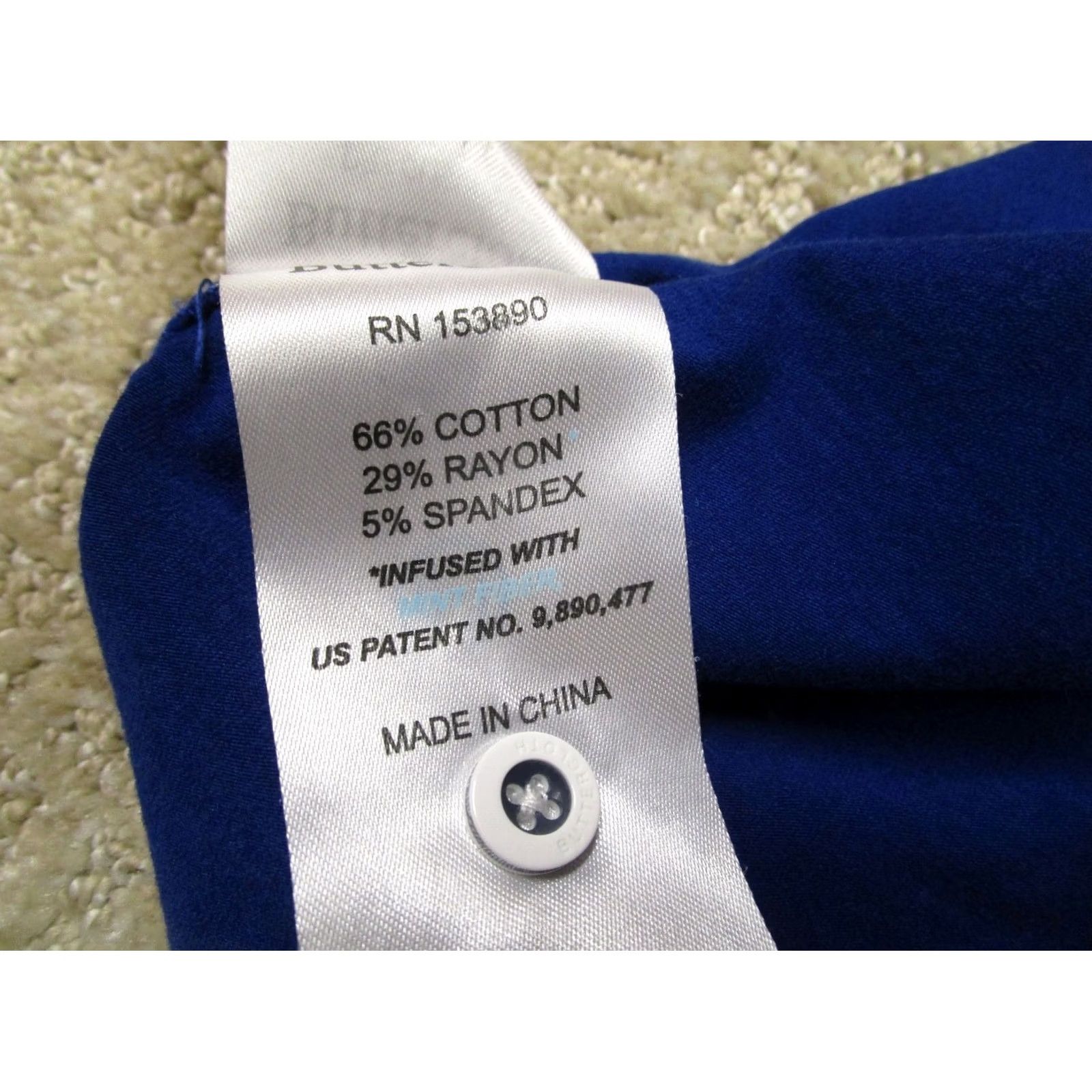 Vintage Buttercloth Shirt Men 2XL Blue Slim Fit Short Sleeve Button Up Wicking Stretch Size US XXL / EU 58 / 5 - 7 Thumbnail