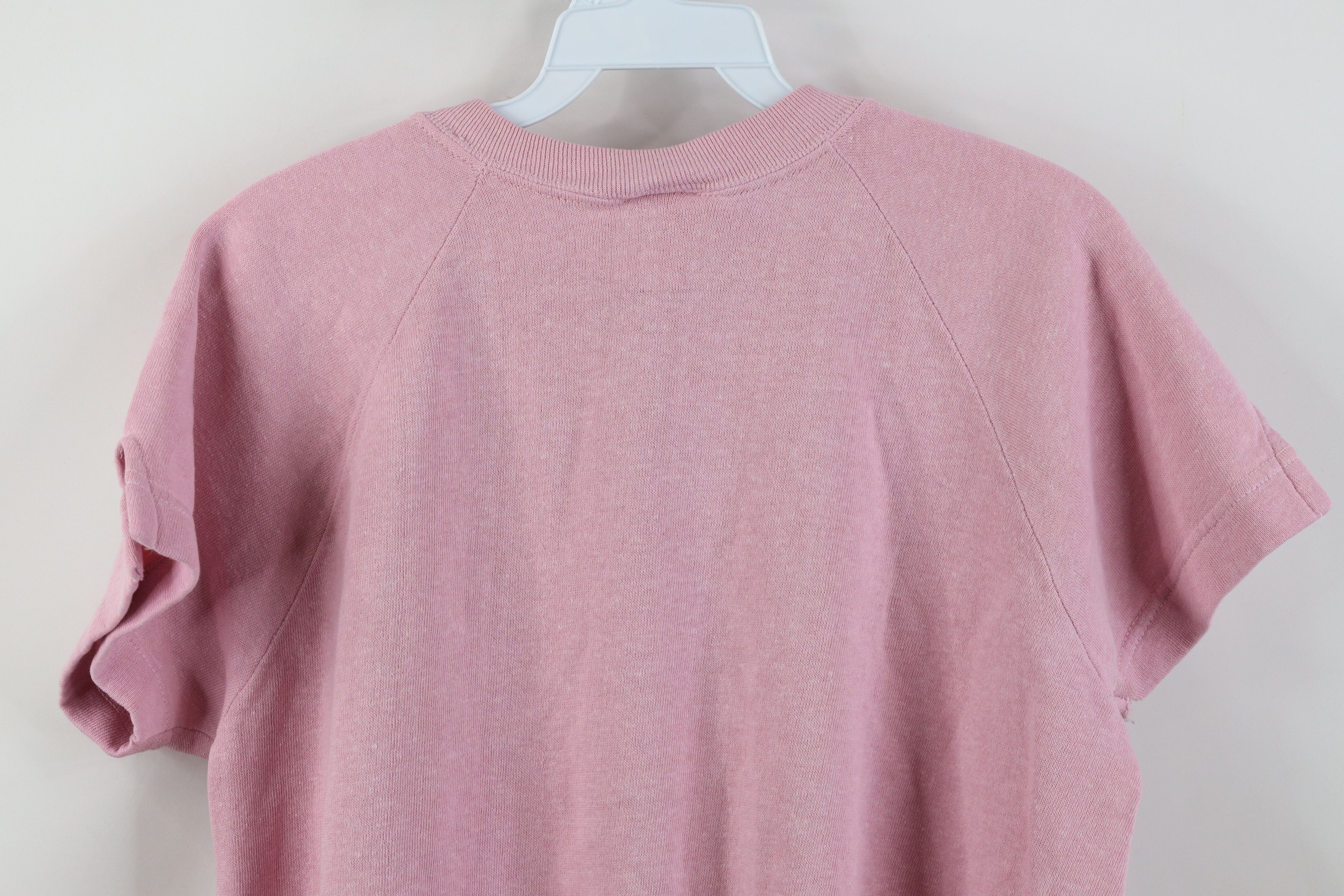 Vintage Vintage 70s Streetwear Short Sleeve Sweatshirt Pink USA Size L / US 10 / IT 46 - 12 Thumbnail