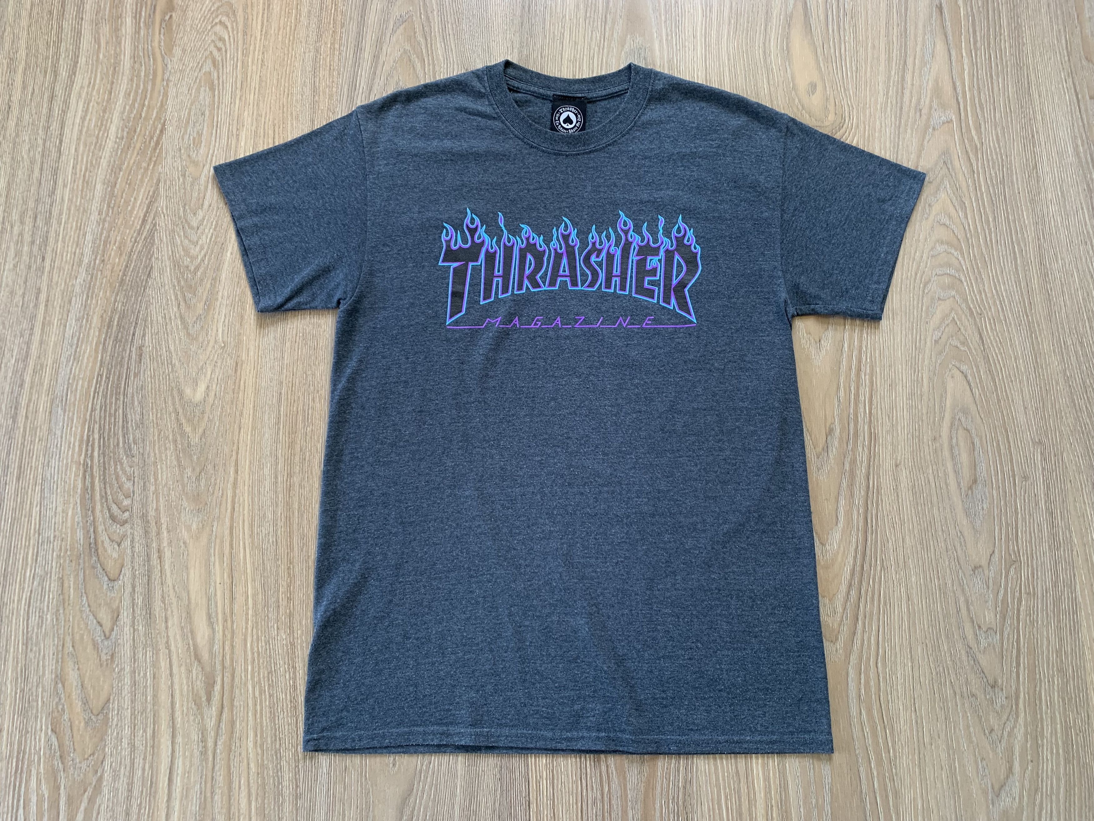 Thrasher × Vintage × Welcome Skateboards Vintage Thrasher Magazine Blue Flame T-shirt Size US M / EU 48-50 / 2 - 2 Thumbnail