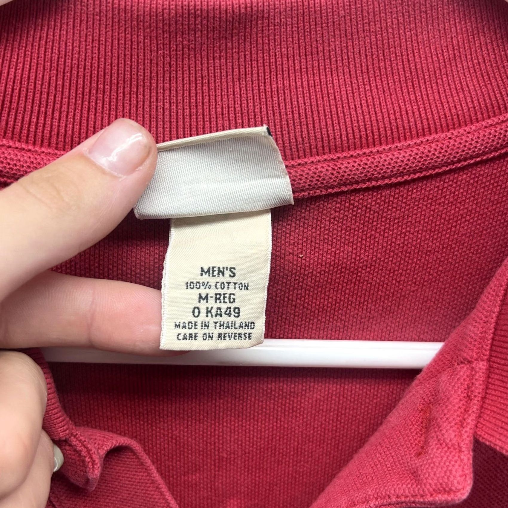Vintage L.L. Bean Polo Shirt Mens M Red 100% Cotton Knit Casual Solid Short Sleeve Polo Mens Red Size US M / EU 48-50 / 2 - 6 Thumbnail