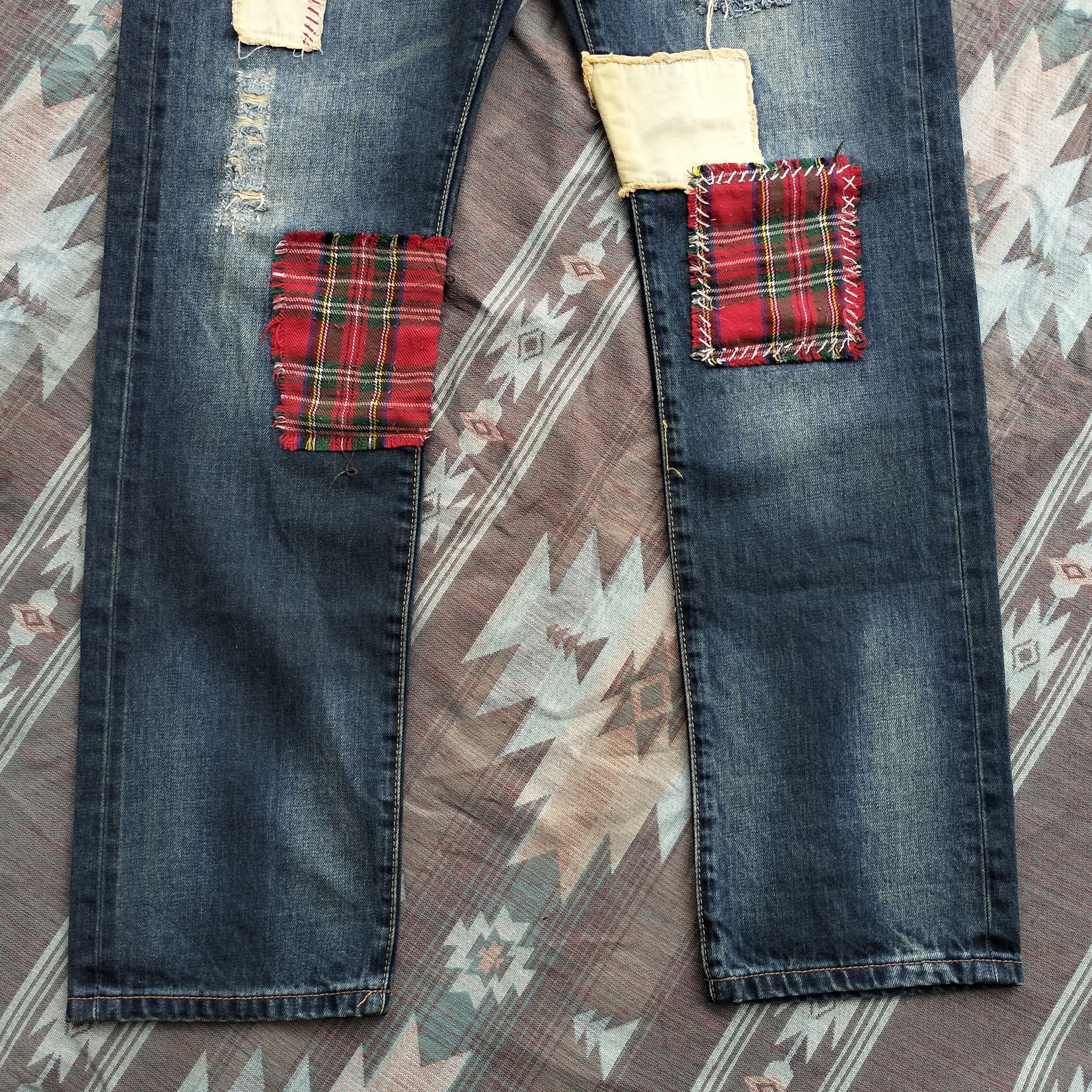 izzue Izzue patchwork premium denim japan Size US 33 - 6 Thumbnail