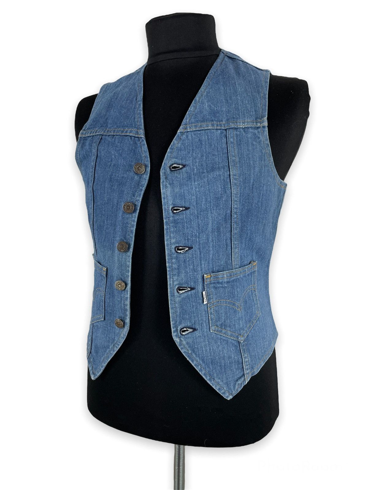 Levi's × Levi's Made & Crafted VTG 70’s 60613 Big E Denim Western Vest USA Teucker Jean Gilet Pocket Jacket Waistcoat Size US M / EU 48-50 / 2 - 6 Thumbnail