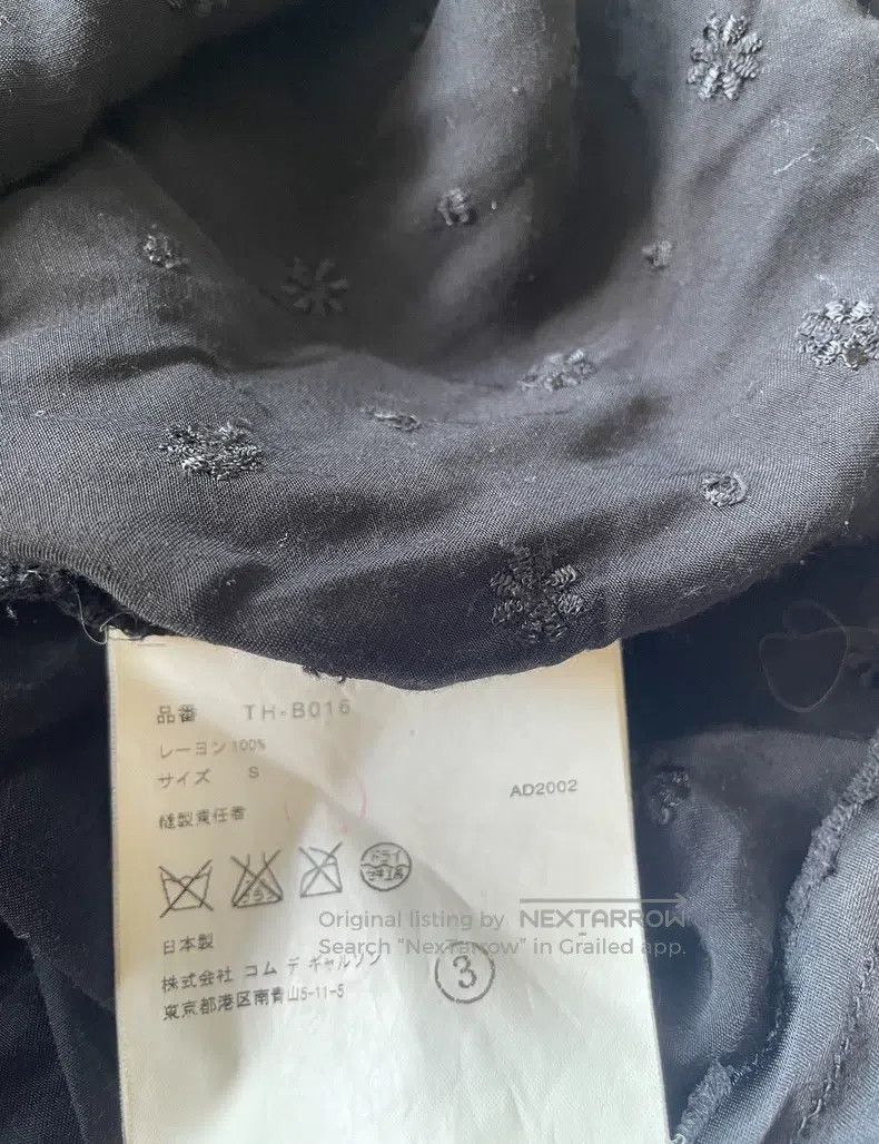 Comme des Garcons Comme Des Garcons Black Embroidered Floral Top Size S / US 4 / IT 40 - 4 Thumbnail