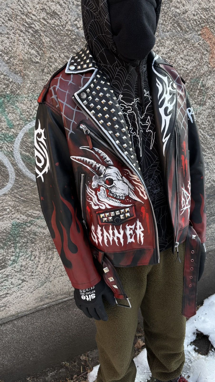 Vintage Custom 1/1 Hand-Painted Slipknot Jacket | Nu-Metal Art Size US L / EU 52-54 / 3 - 5 Thumbnail