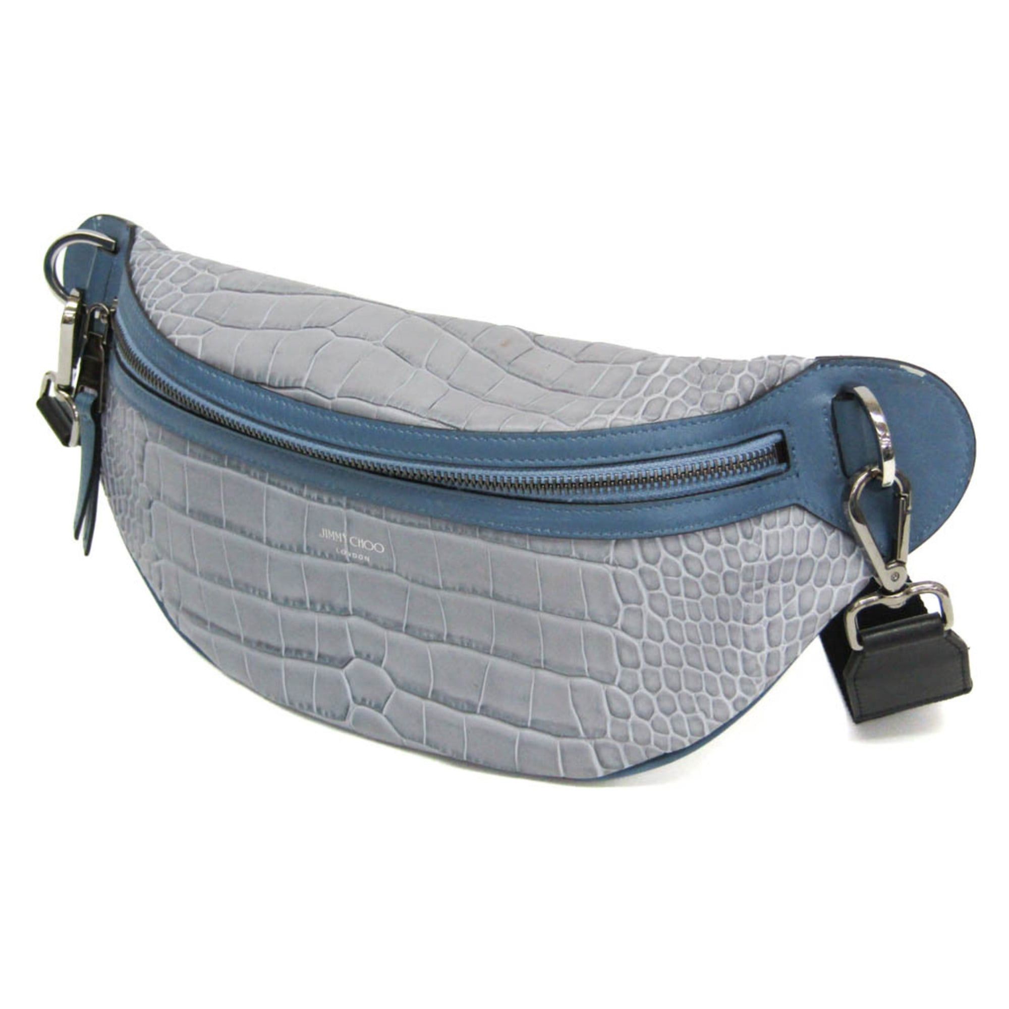 Jimmy Choo Jimmy Choo Women's Leather Fanny Pack,Sling Bag Blue,Gray Size ONE SIZE - 1 Thumbnail