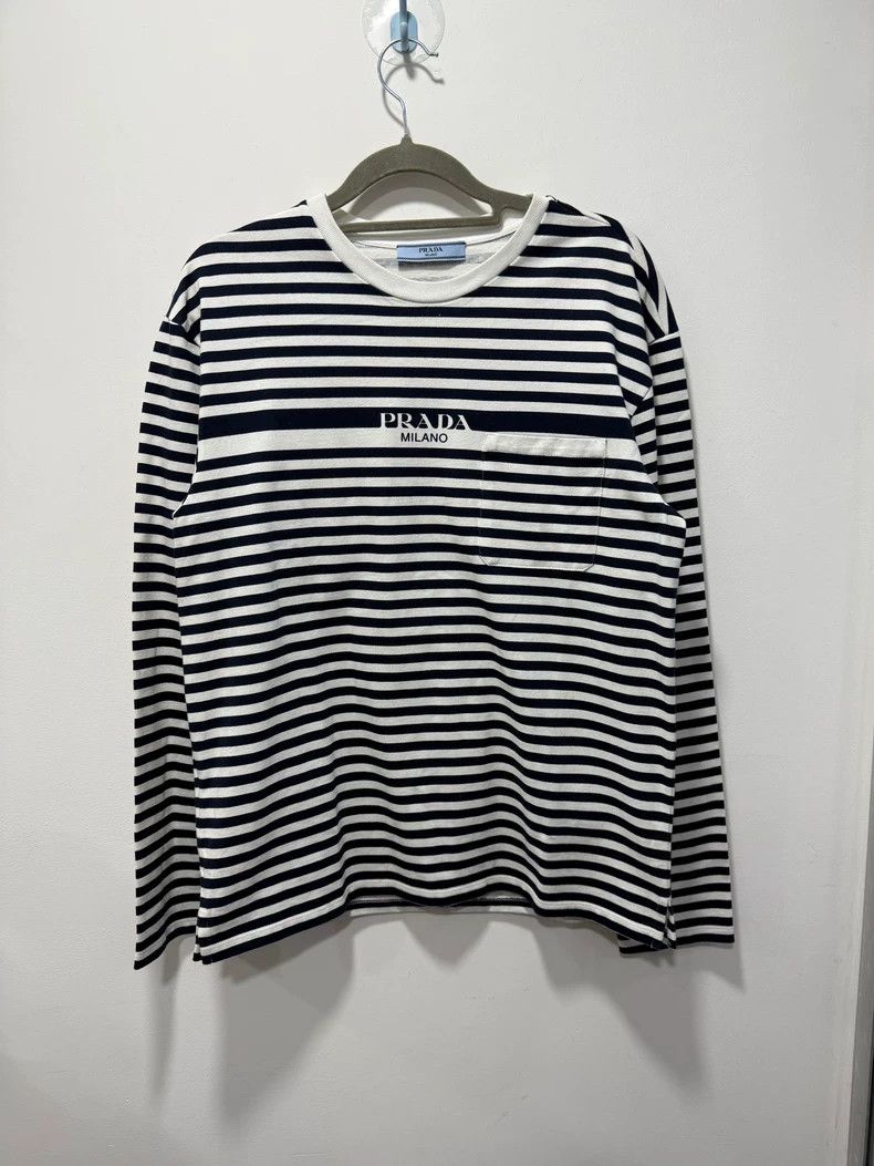 Prada Prada Letter Logo striped long sleeves 2504-Nextarrow Size US XS / EU 42 / 0 - 1 Thumbnail