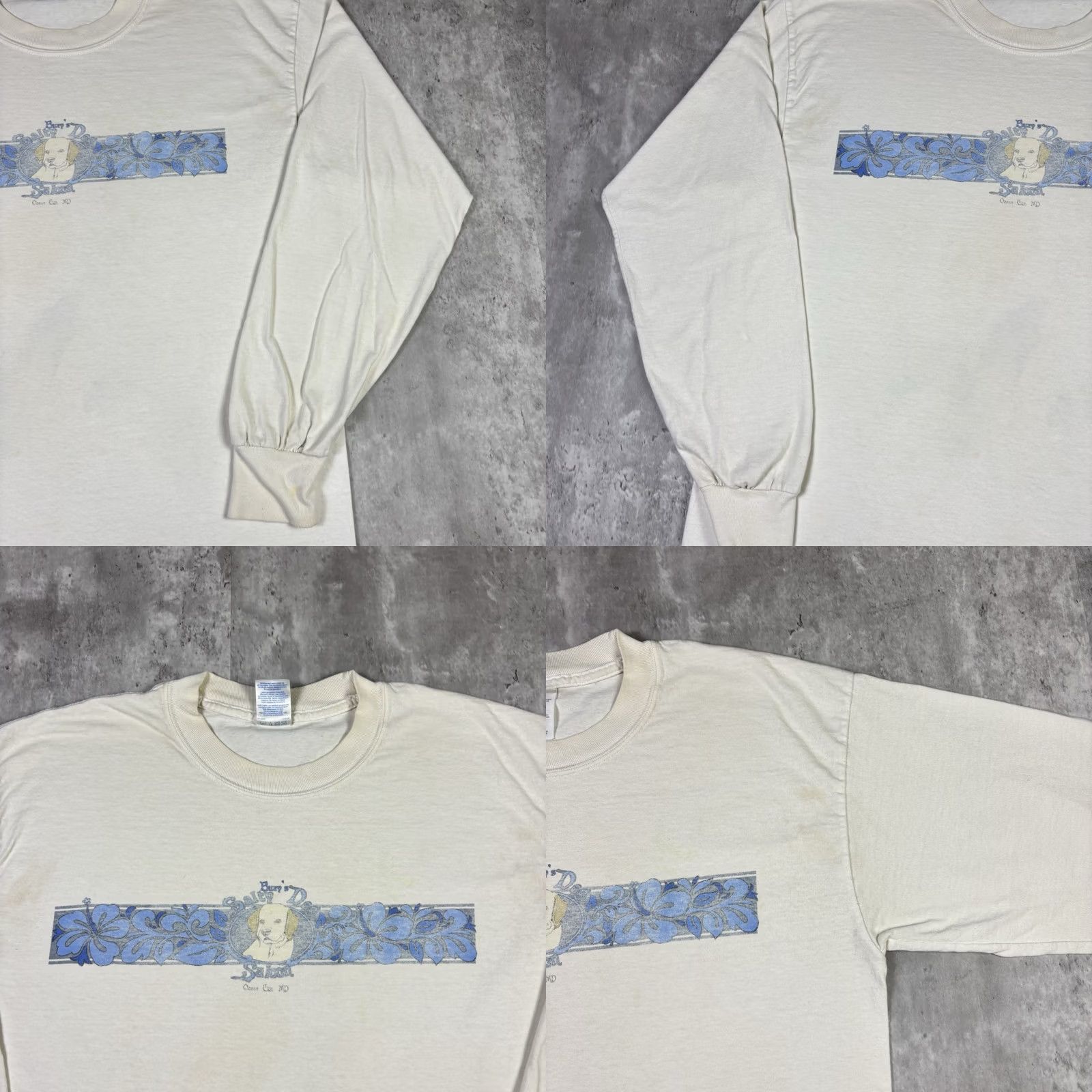 Vintage VINTAGE Saloon Bar Bert Long Sleeve T Shirt Distressed 2000s Adult Large Shirt Mens White 80s Slimming Size US L / EU 52-54 / 3 - 8 Thumbnail