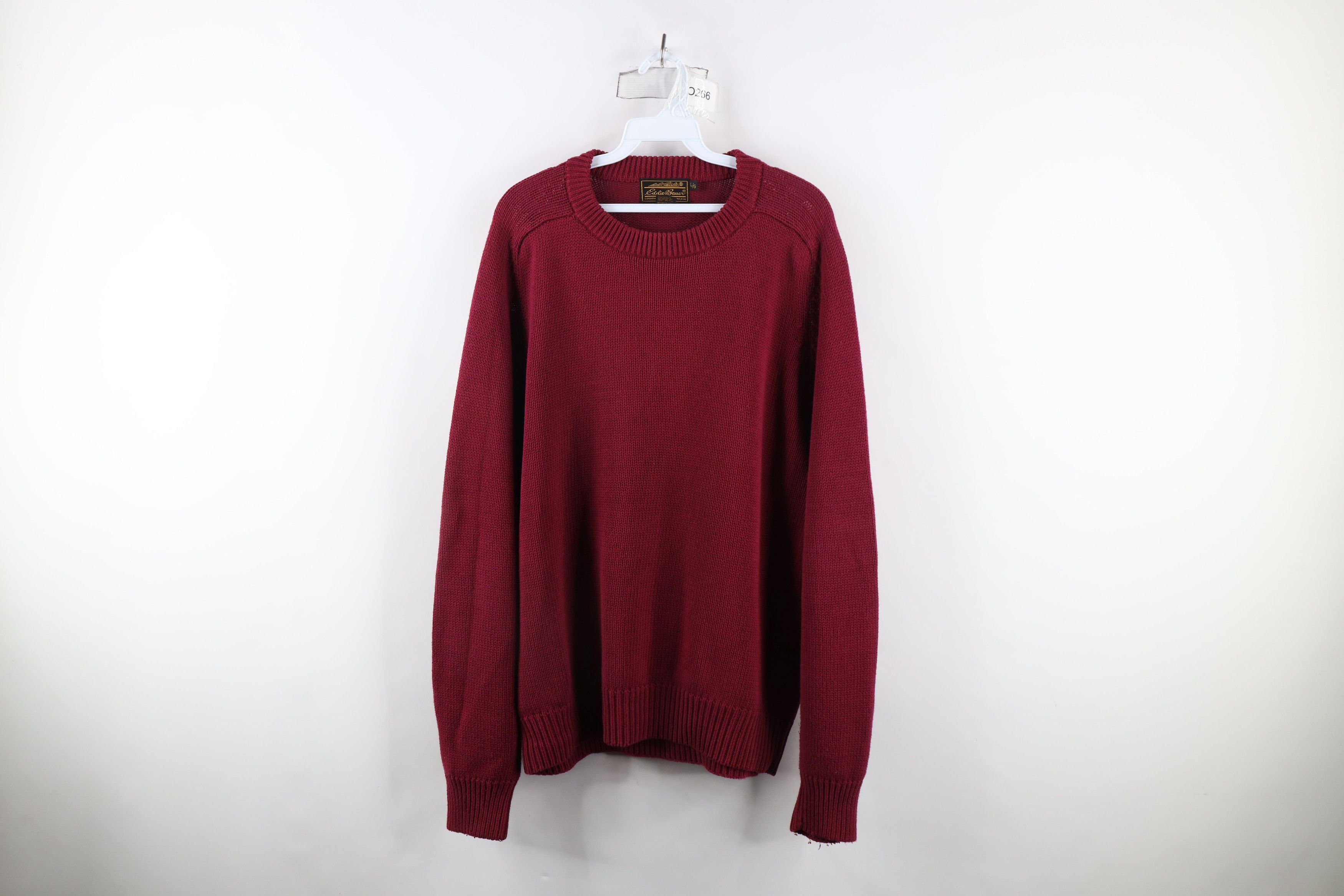 Eddie Bauer × Vintage Vintage 90s Eddie Bauer Blank Cotton Knit Crewneck Sweater Size US L / EU 52-54 / 3 - 1 Thumbnail