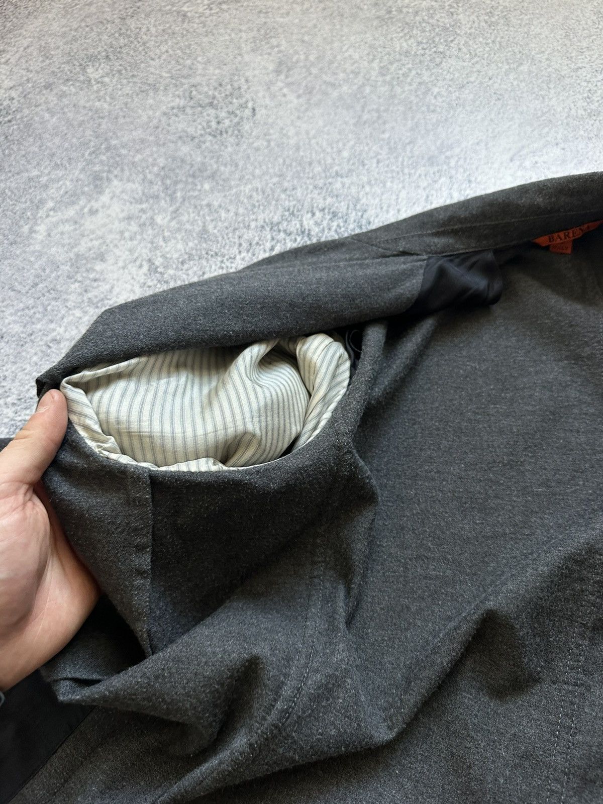 Barena Venezia 3 Button Gray Wool Blazer Size IT 54 US 44