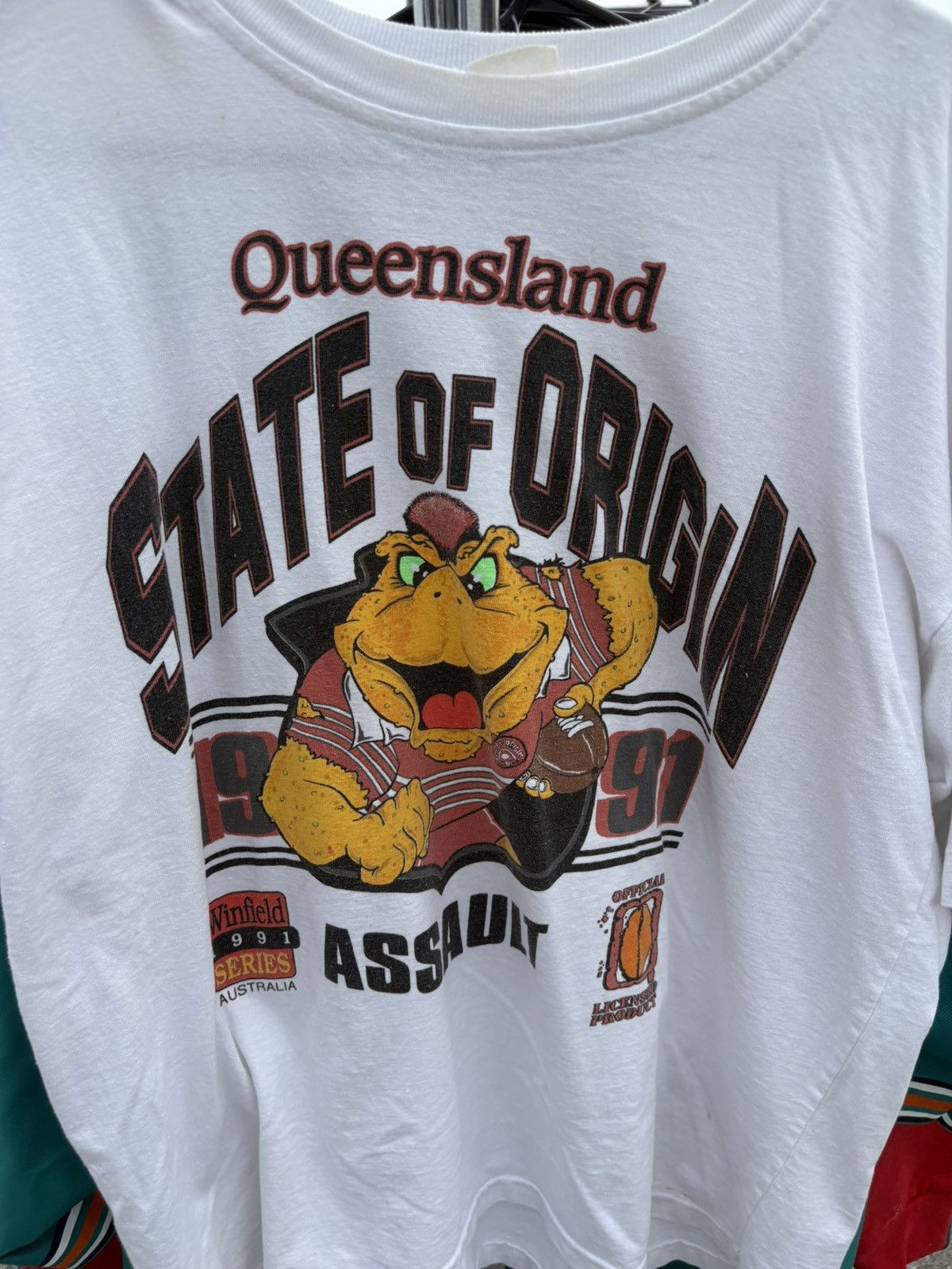 Man Made In Australia × Vintage 1991 Rugby Australian Football League T-Shirt Size US XL / EU 56 / 4 - 3 Thumbnail