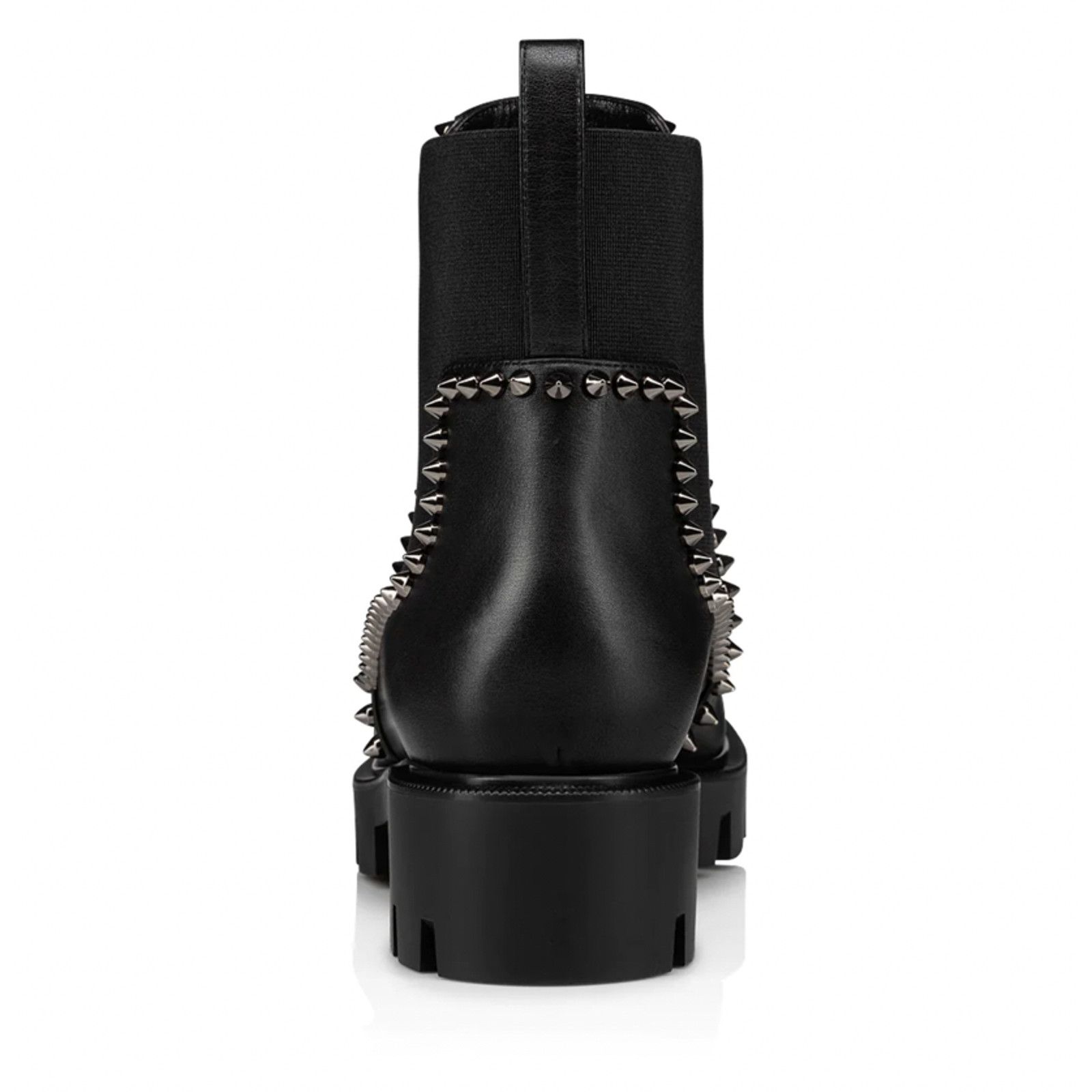 Christian Louboutin Christian Louboutin Out Lina Spike Lug Flat Black Calf Size US 7.5 / IT 37.5 - 10 Thumbnail