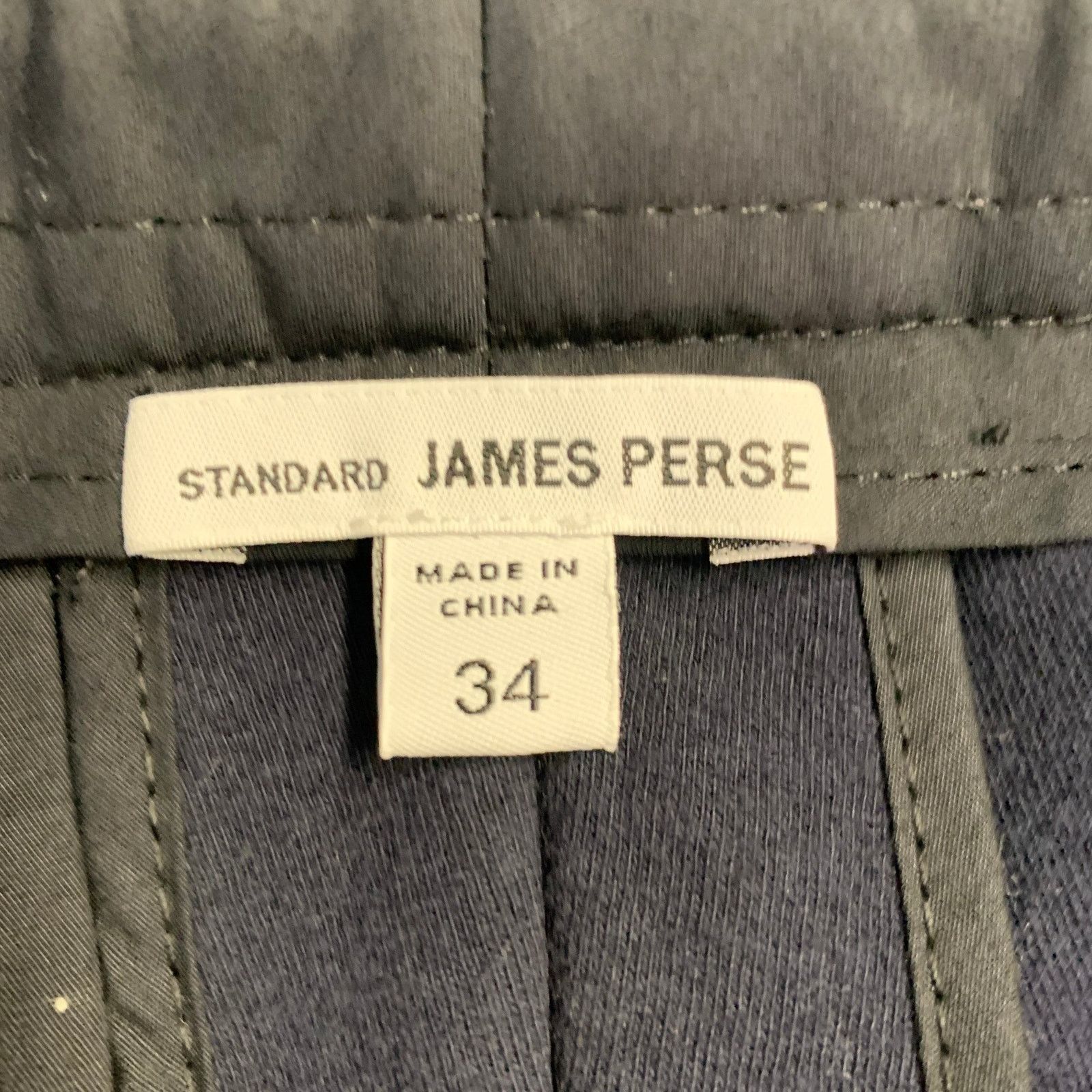 James Perse Size 34 Navy Cotton Blend Zip Pockets Tapered Casual Pants Size US 34 / EU 50 - 3 Thumbnail