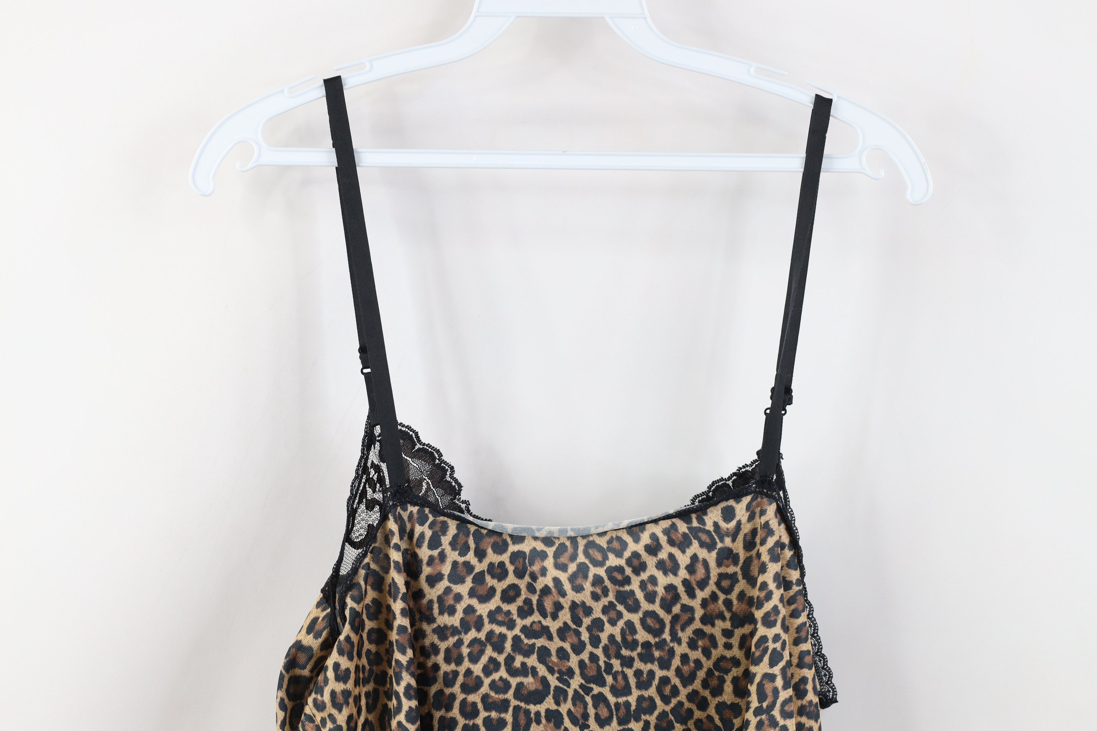 Vintage Vintage 90s Y2K Babydoll Fairy Lace Leopard Tank Top Shirt Size L / US 10 / IT 46 - 10 Thumbnail