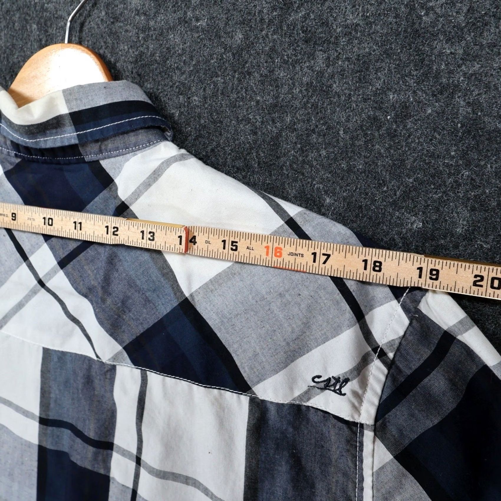 Vintage Coastal Button Up Shirt Mens Large Blue Plaid Excellent Western Yoke Snap Front Size US L / EU 52-54 / 3 - 6 Thumbnail