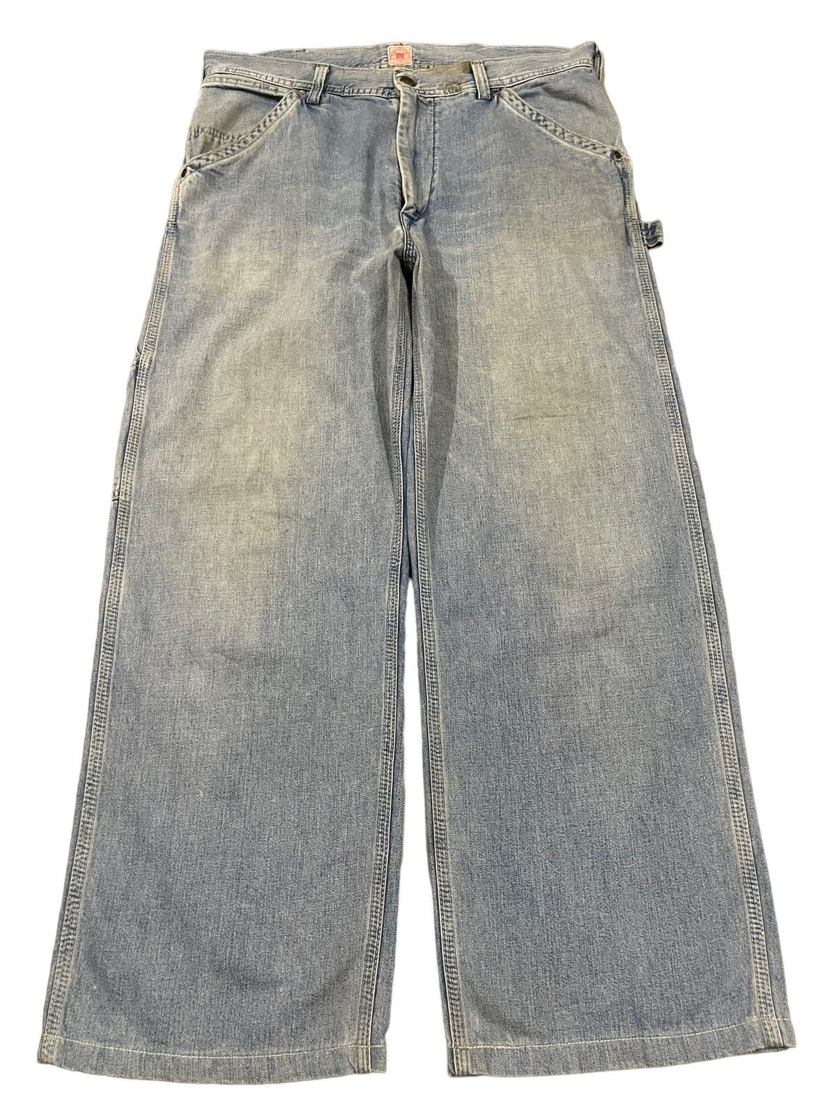 Edwin Vintage 90s Edwin 101 Union Made Carpenter Baggy Jeans Size US 34 / EU 50 - 1 Thumbnail