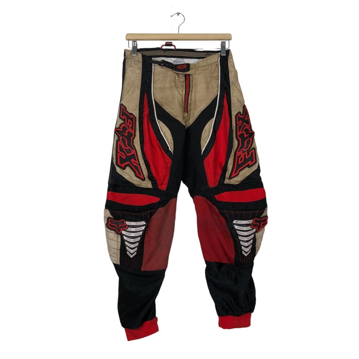 Japanese Brand 🔥VINTAGE MOTORCROSS RACING PANTS FOX OVER PRINT Size US 28 / EU 44 - 3 Thumbnail