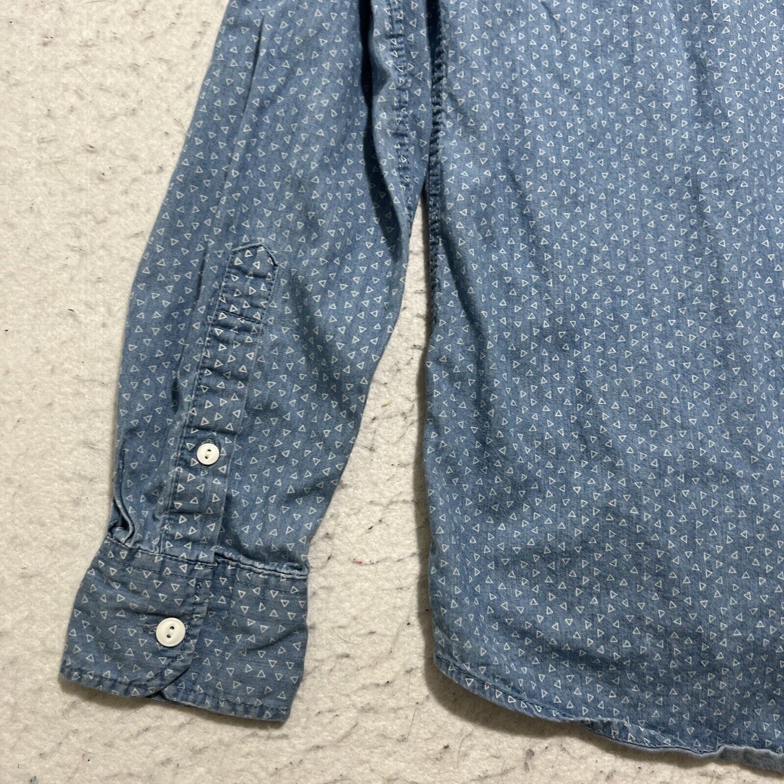 Cotton On Cotton On Medium Button Down Triangle Pattern Dress Shirt Size US M / EU 48-50 / 2 - 7 Thumbnail