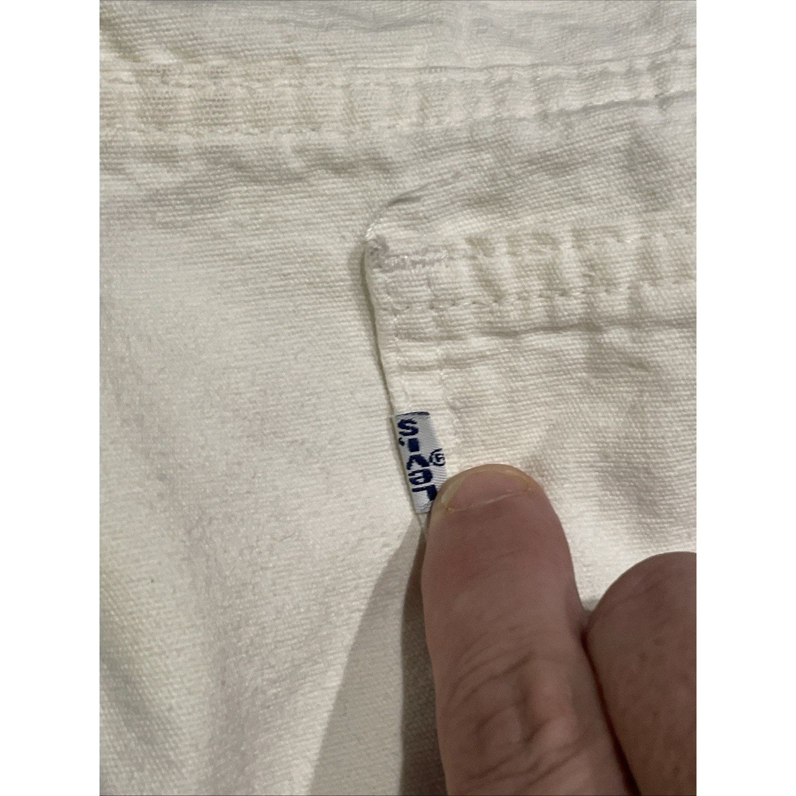 Levi's Vintage 1960s White W/White Tab Levi Strauss Jeans 34x32 Size US 34 / EU 50 - 17 Thumbnail