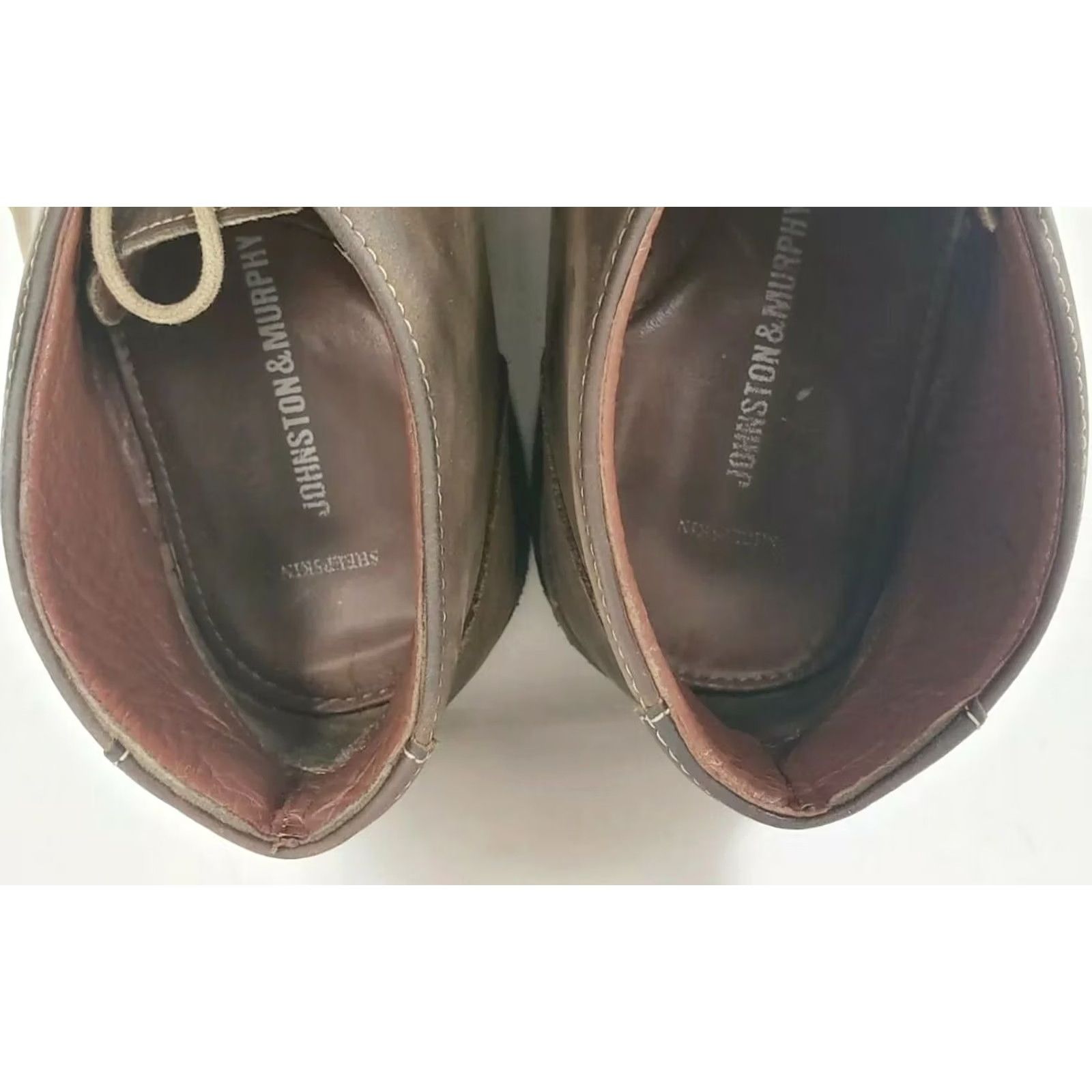 Johnston & Murphy JOHNSTON & MURPHY COPELAND CHUKKA BOOTS MEN'S LEATHER SHEEPSKIN BROWN SIZE 11M 25-1870 Size US 11 / EU 44 - 7 Thumbnail