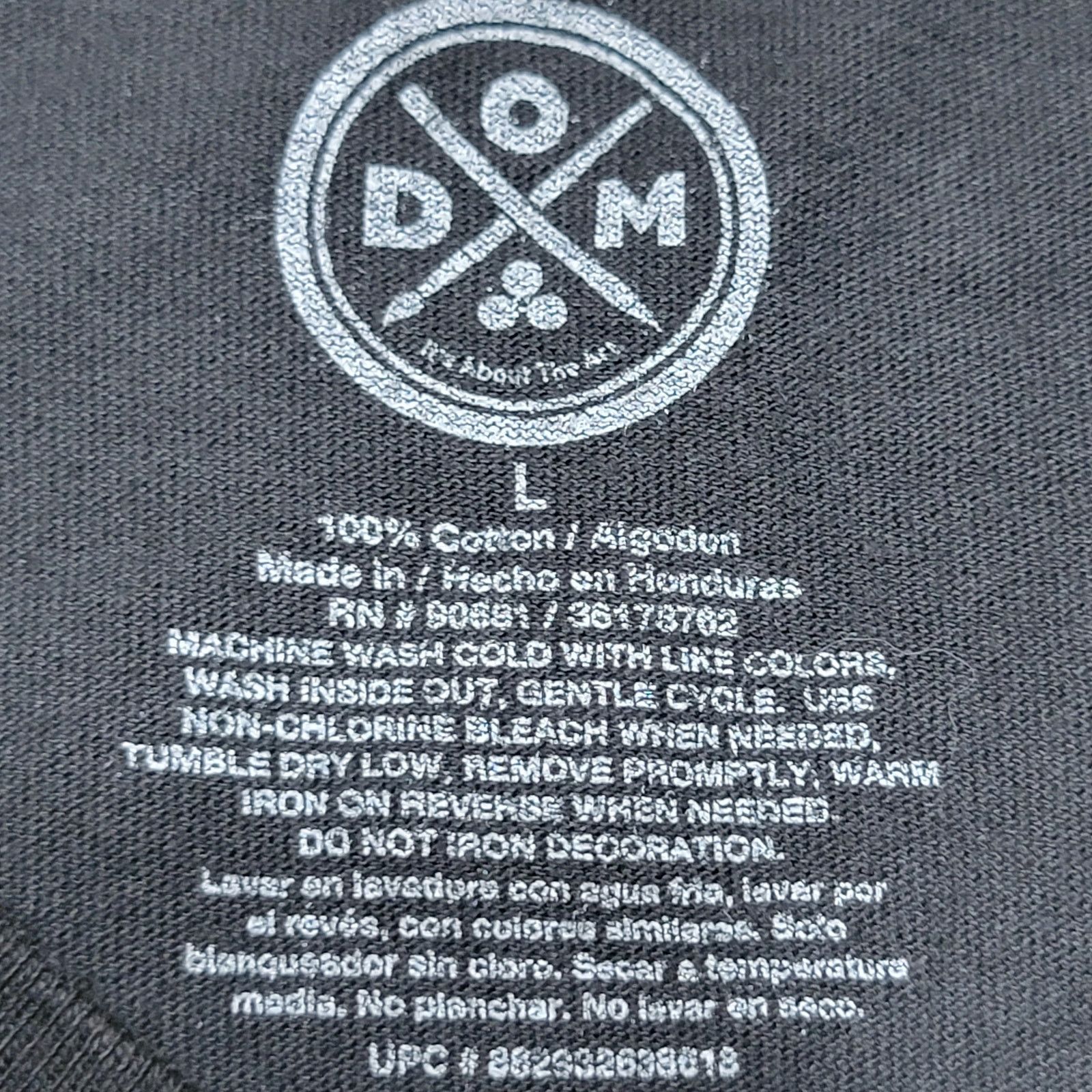 Other DOM Black Unisex Tee "Back Off" Guard Dogs - Size Large Size US L / EU 52-54 / 3 - 4 Thumbnail