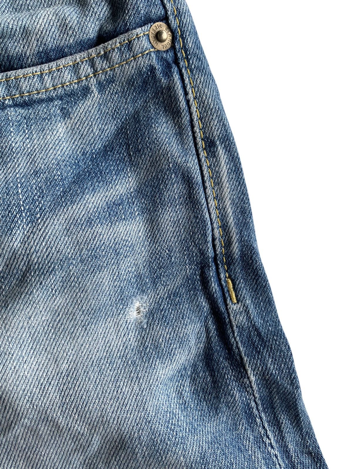 Hysteric Glamour × Japanese Brand HYSTERIC GLAMOUR REWORK LOW RISE SELVEDGE DISTRESSED DENIM🎌 Size US 27 - 16 Thumbnail