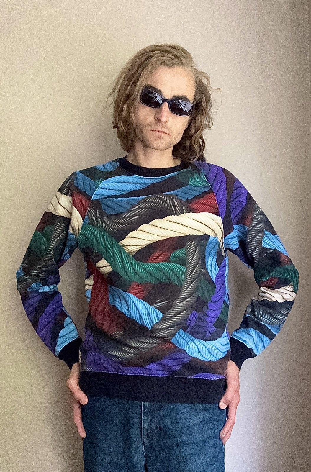 Christopher Kane Christopher Kane Trompe-l'œil Magnified Yarn Print Sweater Size US M / EU 48-50 / 2 - 1 Thumbnail