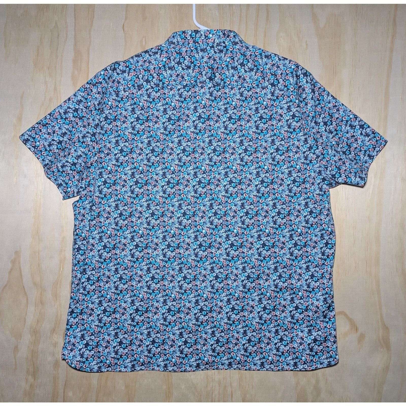 Perry Ellis Perry Ellis Men's XXL Short Sleeve Button Floral Stretch Size US XXL / EU 58 / 5 - 6 Thumbnail