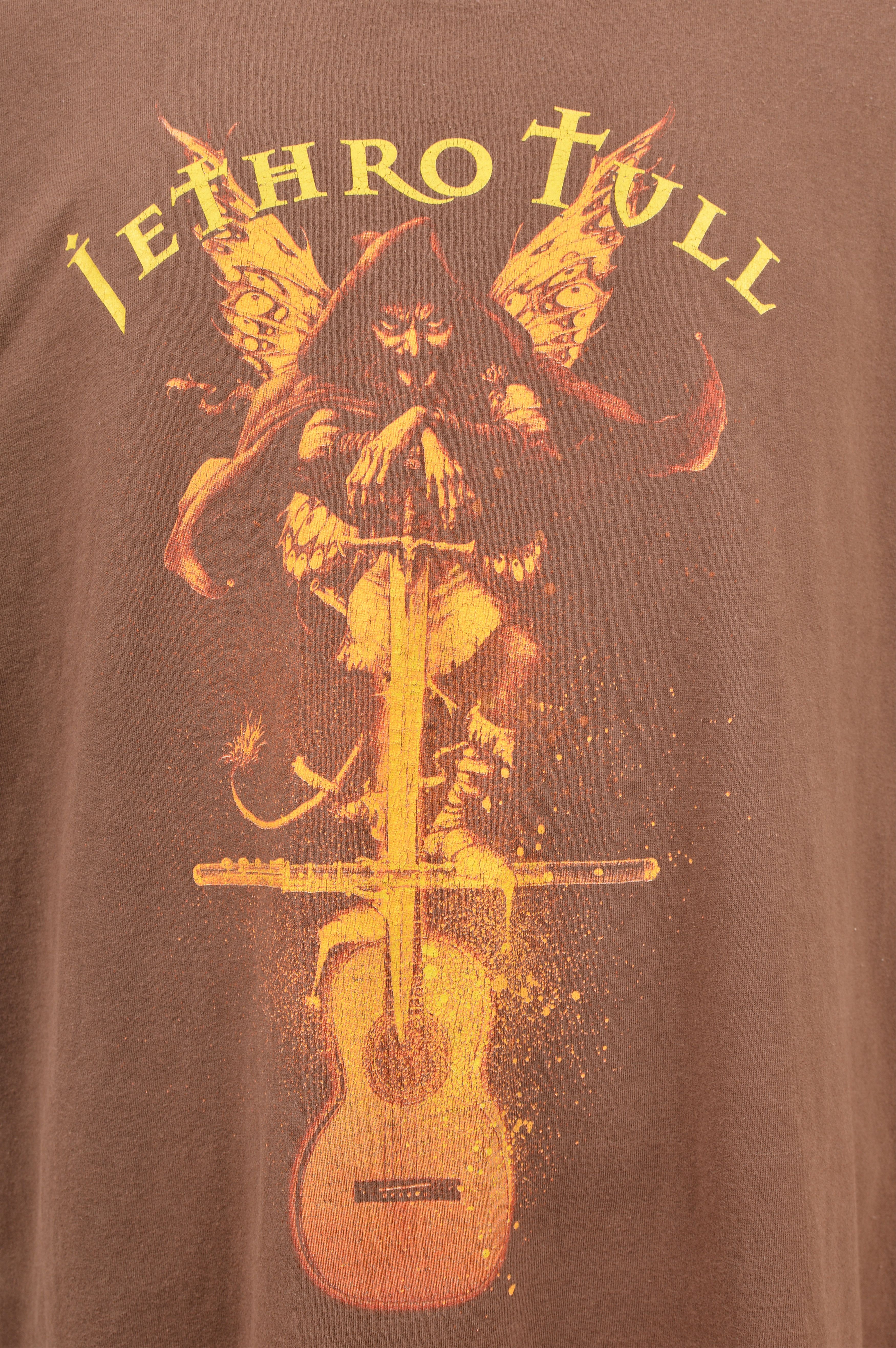Vintage Fruit of the Loom Jethro Tull Vintage Europe Tour T-Shirt Size US XL / EU 56 / 4 - 3 Thumbnail