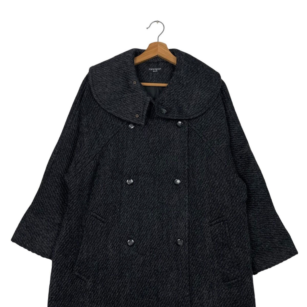 Japanese Brand Ramosport Double Breasted Wool Overcoat Size S / US 4 / IT 40 - 3 Thumbnail