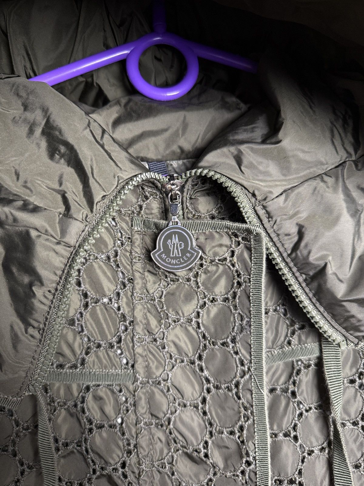 Moncler Moncler Ladies Trench Coat Crazy Pattern Size L / US 10 / IT 46 - 8 Thumbnail