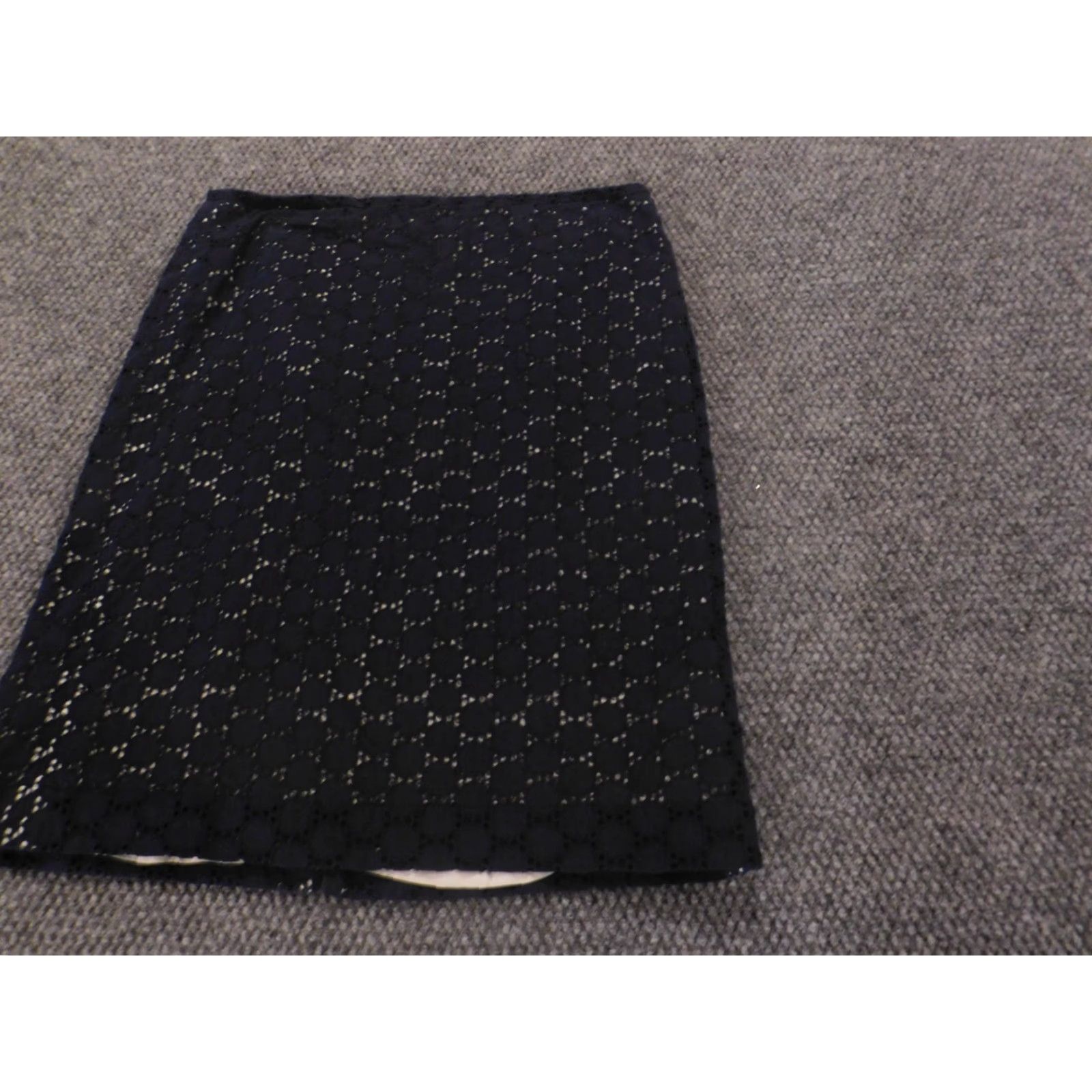 Loft LOFT Skirt A-Line Short Polka Dot Lined Zip Women 6 Blue Red Cotton Knit Pattern Polka Dot Casual Vintage No Size 28" / US 6 / IT 42 - 3 Thumbnail