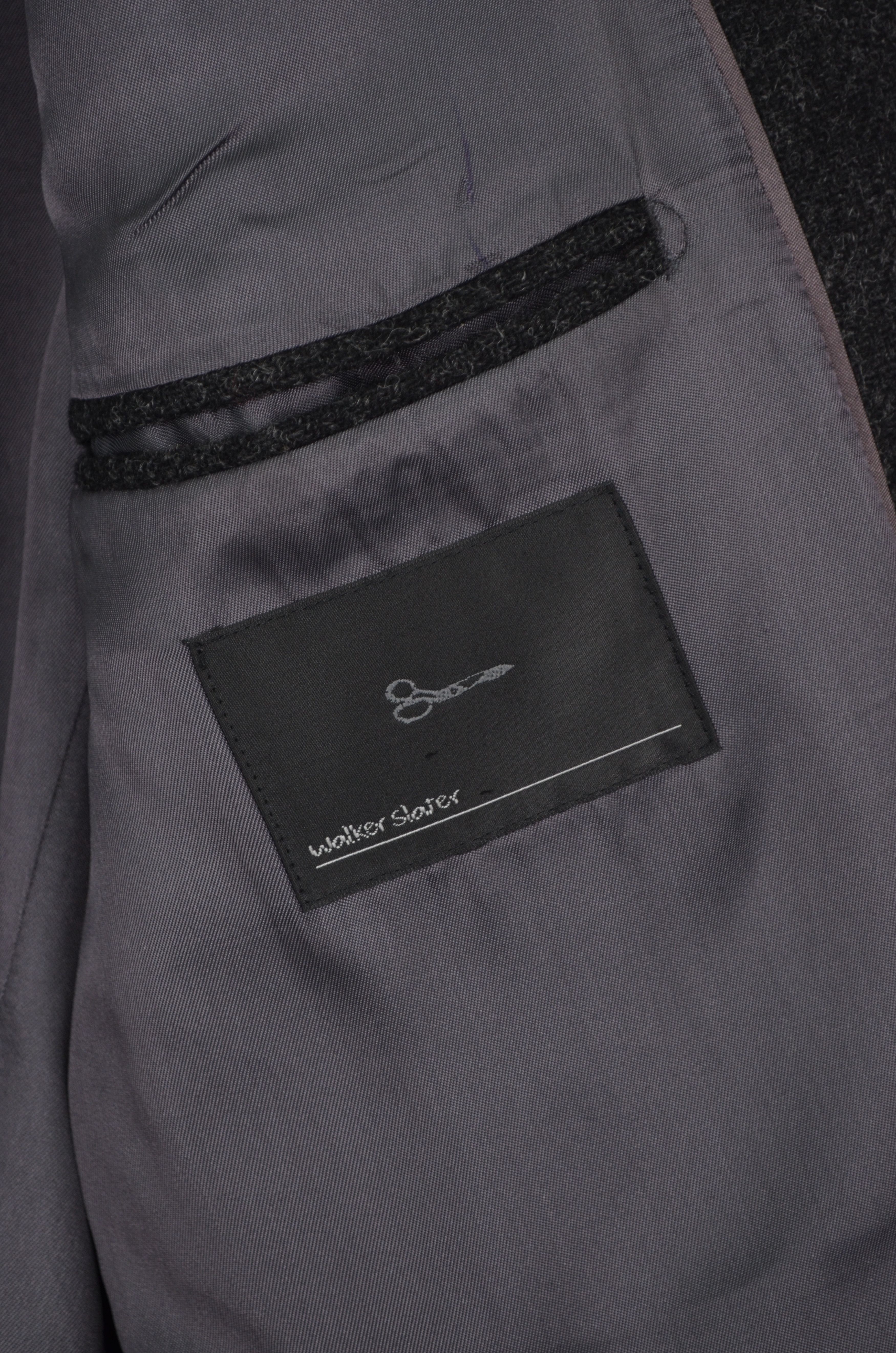 Designer Walker Slater Tweed Jacket Blazer Grey 100% Wool Size 44/XL Size 44R - 9 Thumbnail