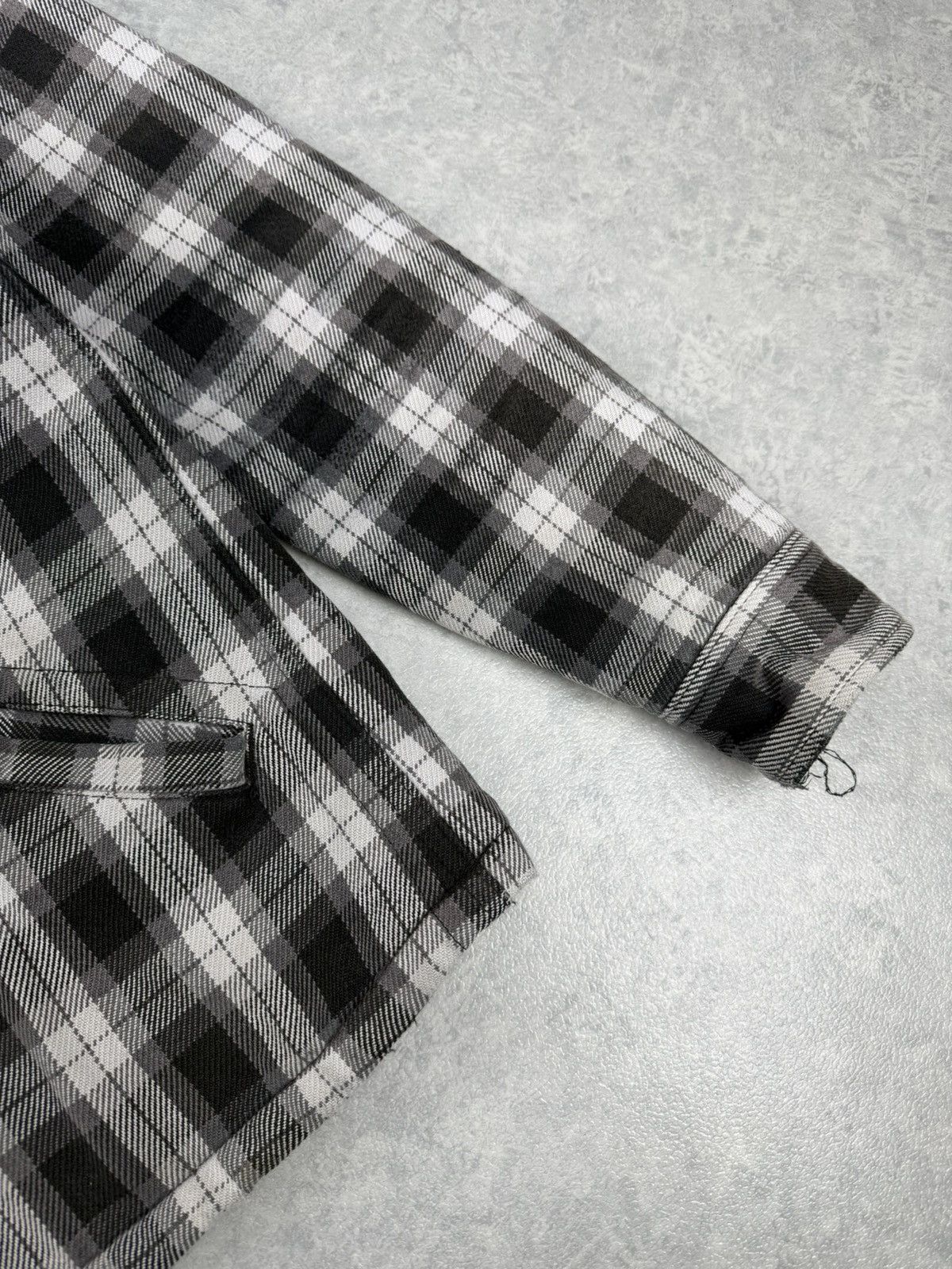 Iron Heart Iron Heart Heavy Flannel Zip Jacket Black Grey Check Size M Size US M / EU 48-50 / 2 - 3 Thumbnail