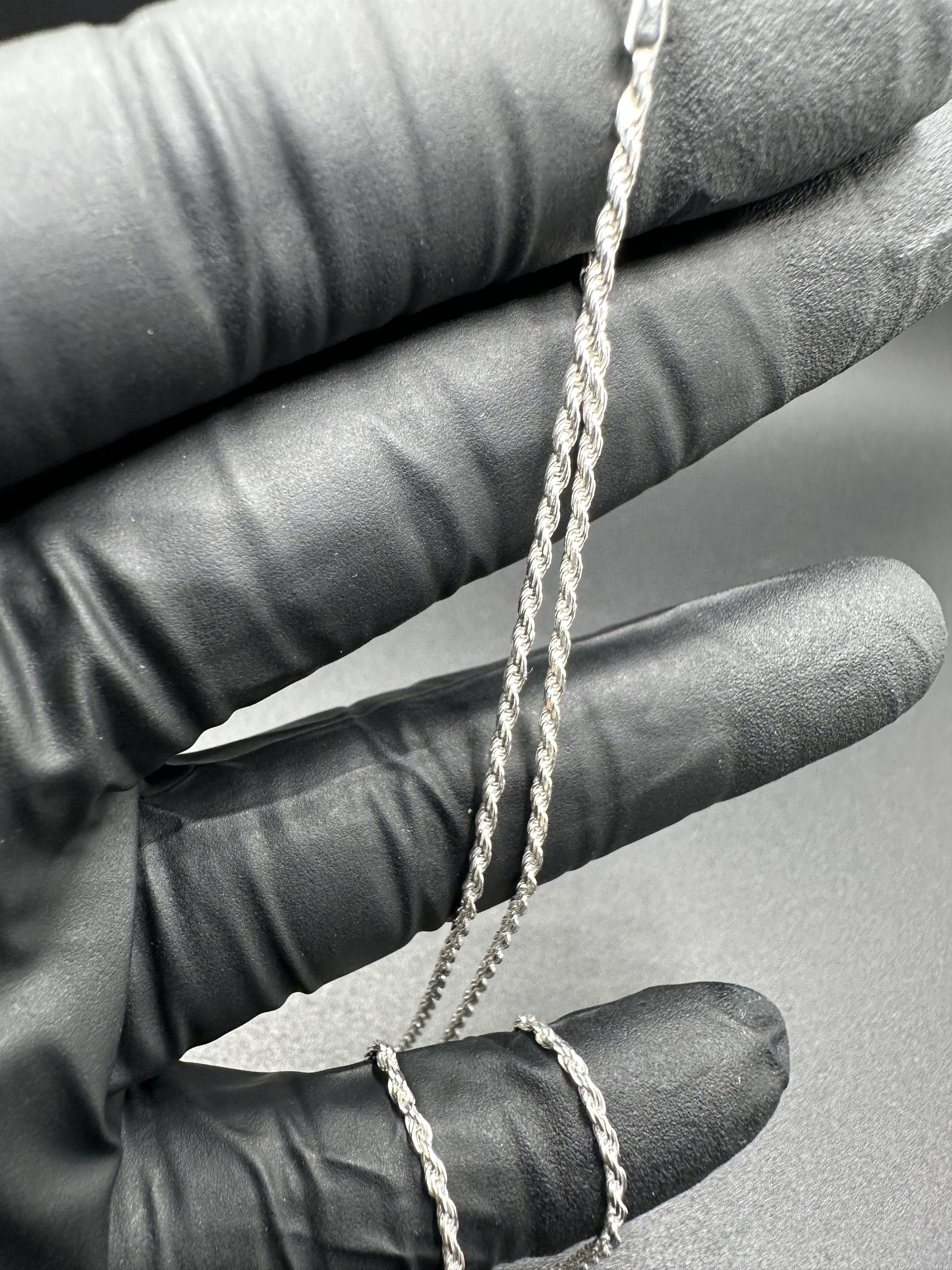Jewelry STERLING SILVER .925 DIAMOND CUT ROPE Size ONE SIZE - 3 Thumbnail