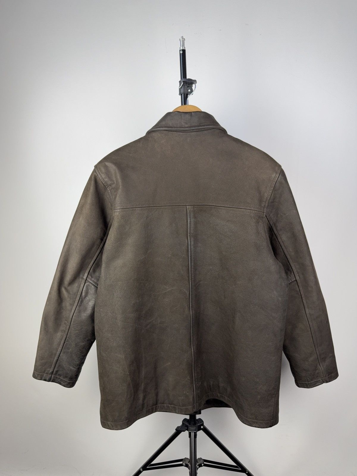 Leather Vintage 90s Genuine Leather MOTO Bomber Jacket Rock Punk Size US L / EU 52-54 / 3 - 5 Thumbnail