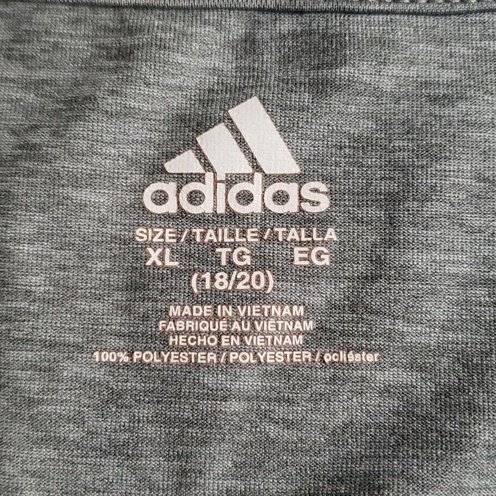 Adidas CT691a Adidas Ladies Gray Short Sleeve Athletic Top XL Size XL / US 12-14 / IT 48-50 - 3 Thumbnail