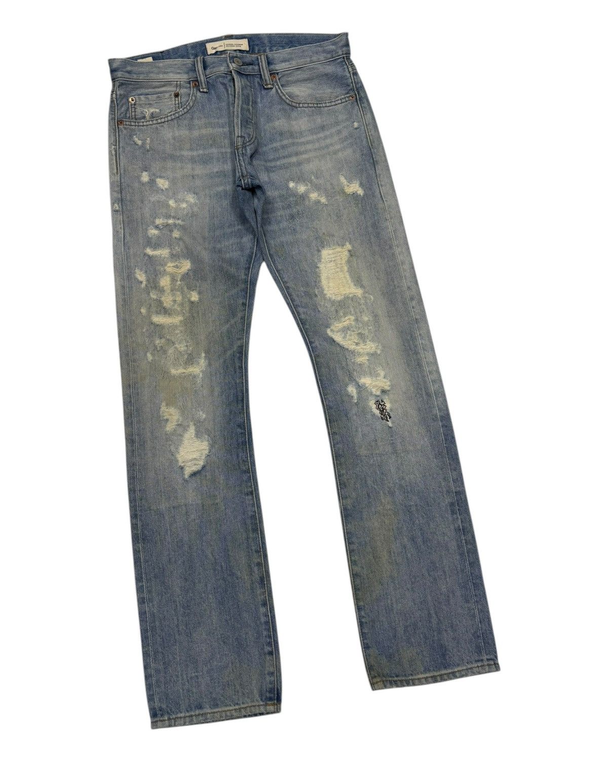 Kapital 🔥Kaihara Japanese Selvedge Denim Gap Slim Light Rip Repair Size US 31 - 6 Thumbnail