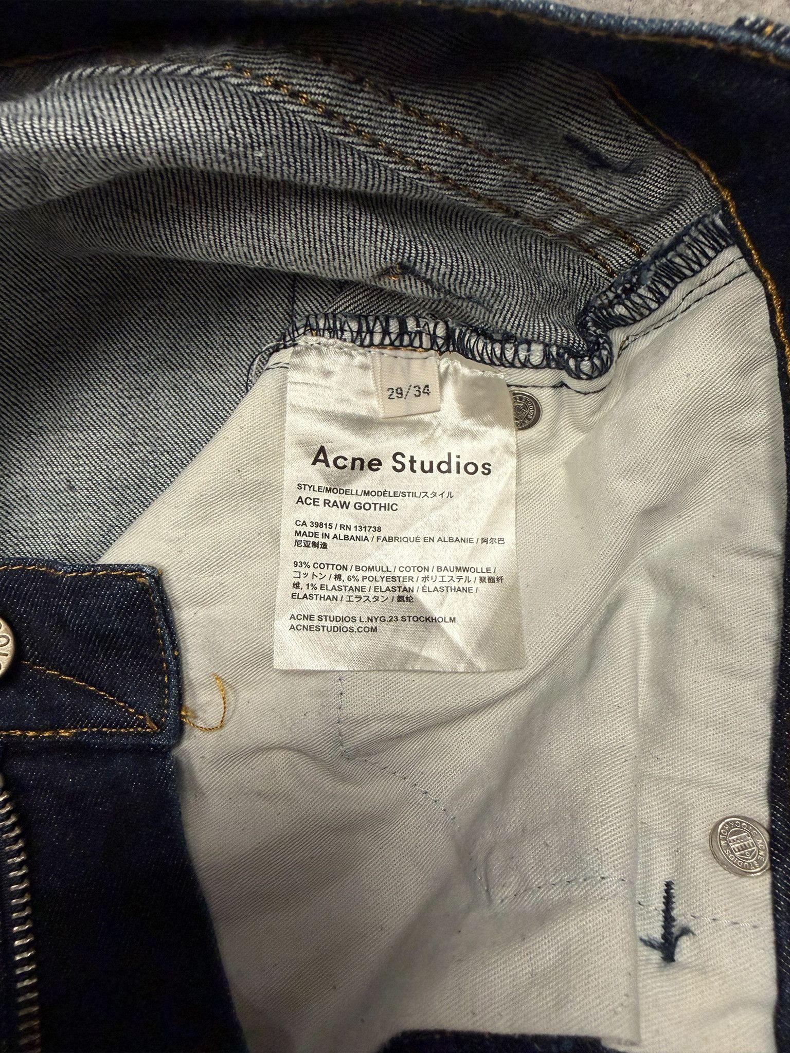 Acne Studios Acne Studios jeans: Luxury dark navy slim-fit jeans Size US 29 - 7 Thumbnail